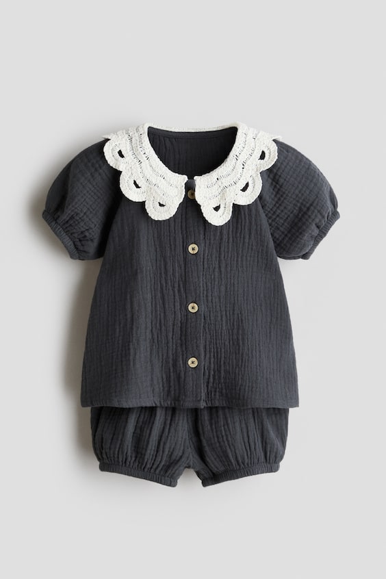 Детские топы H&M 2-Piece Cotton Muslin Set