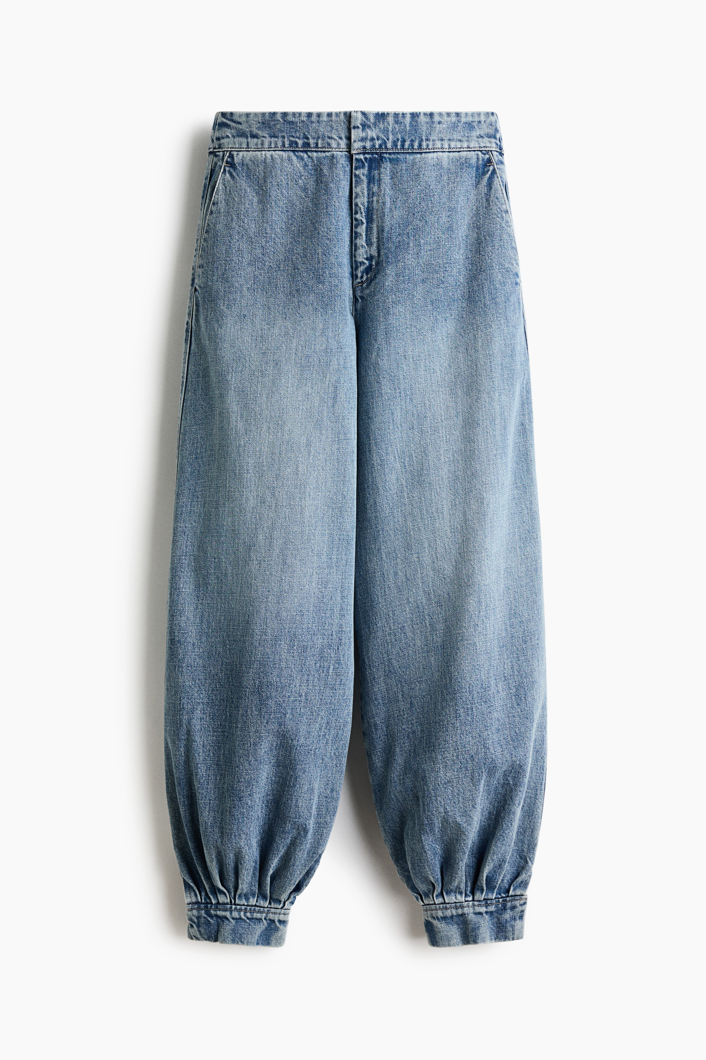 Balloon-leg denim trousers - Light denim blue