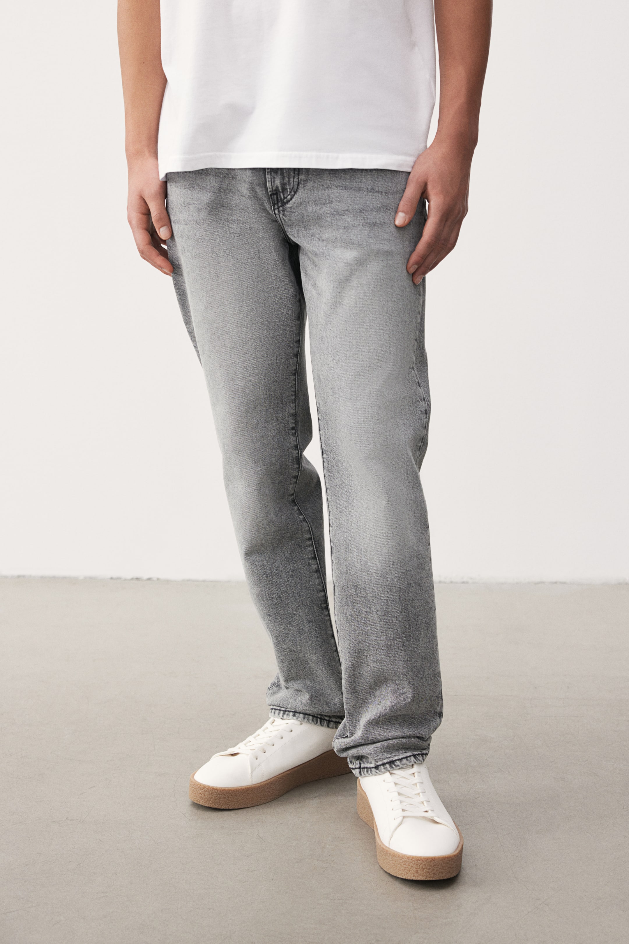 Straight Regular Jeans - Denim grey - Men | H&M GB 2