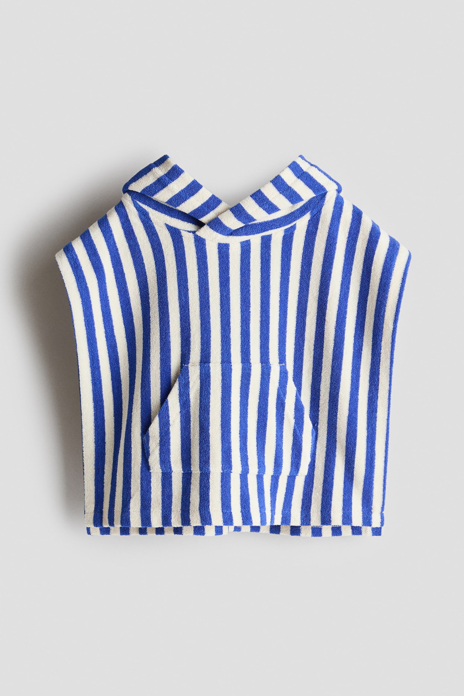 Cape de bain - Bleu/rayures blanches - 1