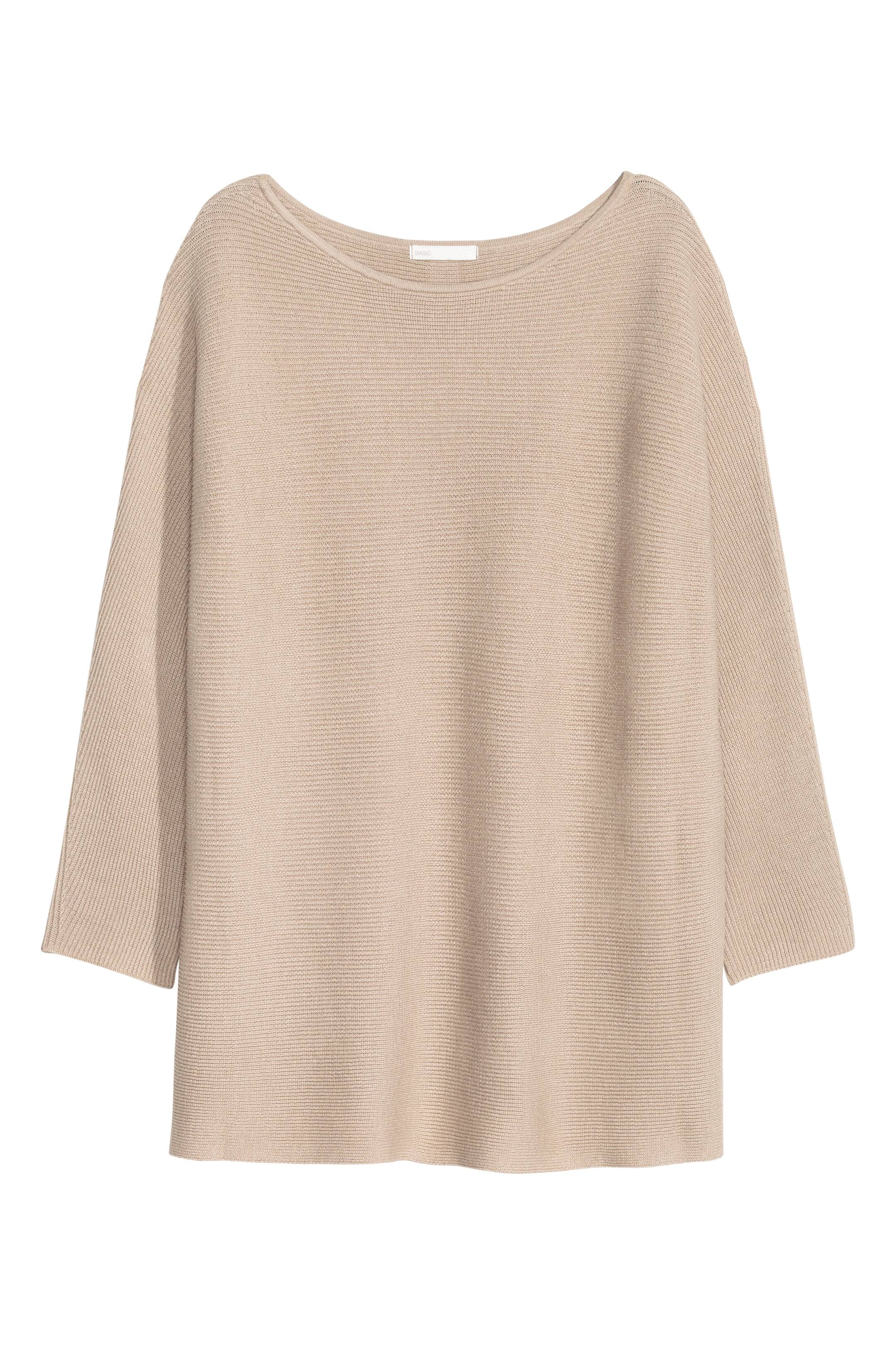 View larger image: Rib-knit jumper - Light beige - Ladies | H&M GB 1