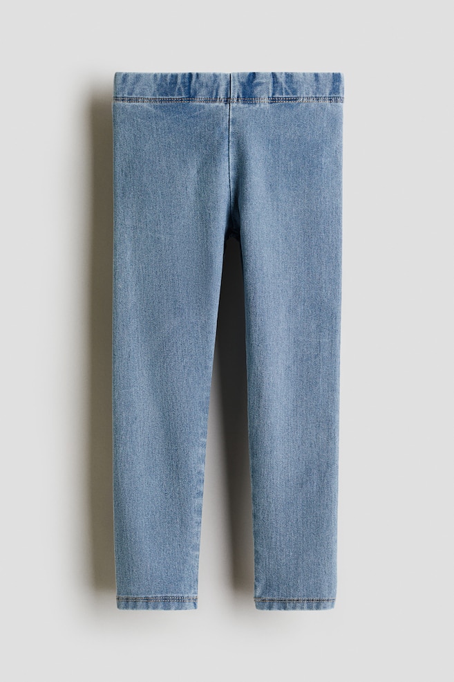 Denim-look jersey leggings - Denim blue - 1