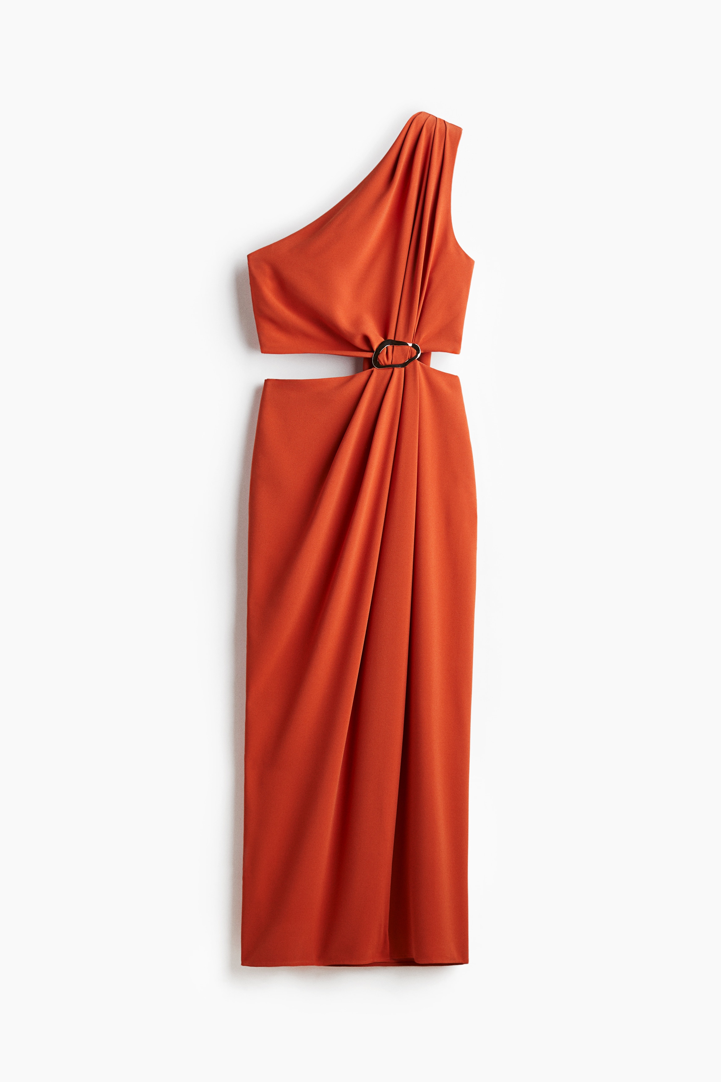 One-shoulder cut-out dress - Orange