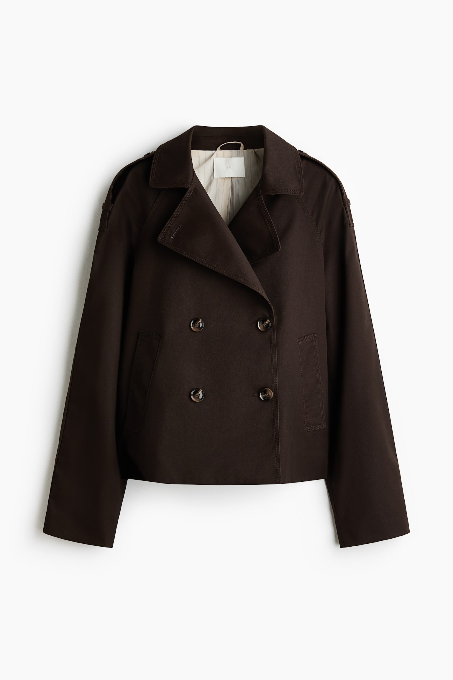 Trenchjacke - Dunkelbraun/Dunkles Khakigrün/Beige - 1