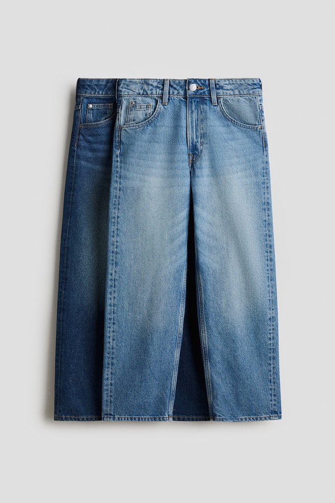 Set van 2 Loose Fit Jeans - Denimblauw/donker denimblauw/Licht denimblauw/zwart - 1