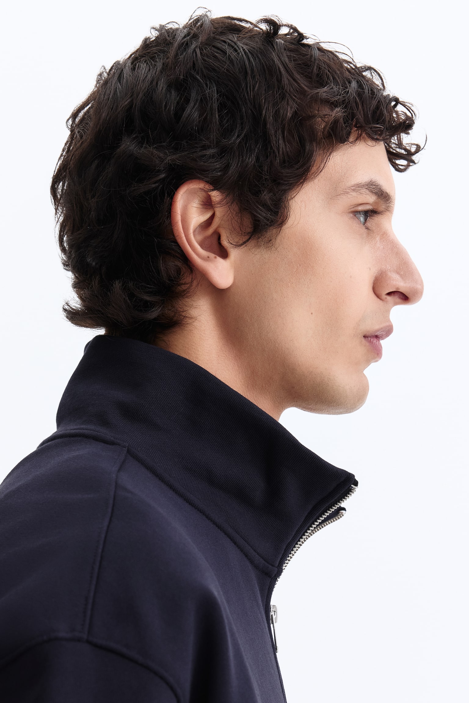 Ziptop-sweater - Relaxed Fit - Zwart/Golden/Grijs gemêleerd/Golden - 5