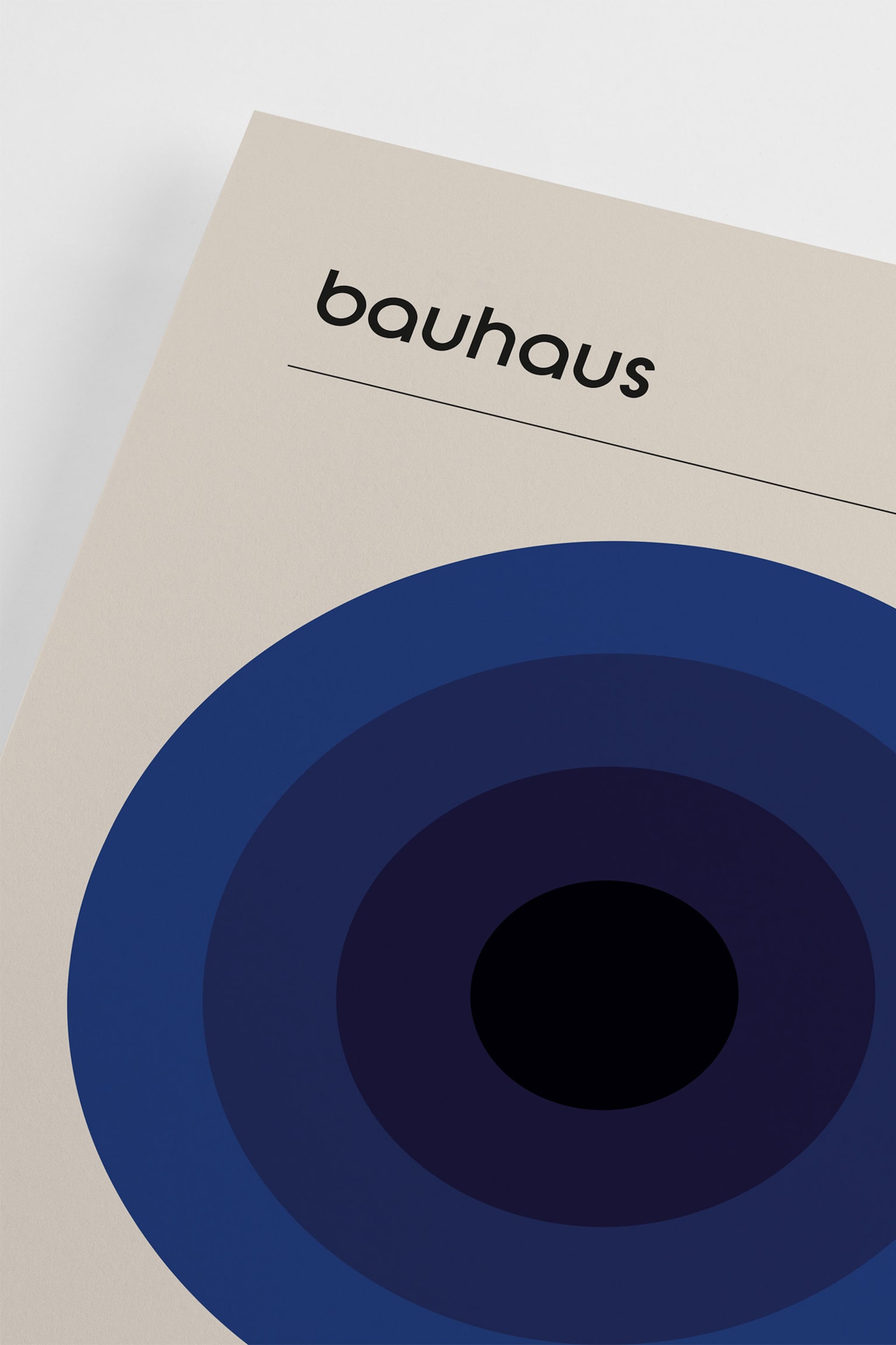 Bauhaus Blue Poster - Blå/beige - 2