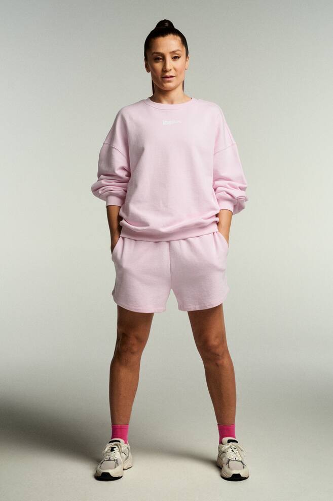 DryMove™ Jersey sports shorts - Light pink/Cream/Dark green/Black - 1