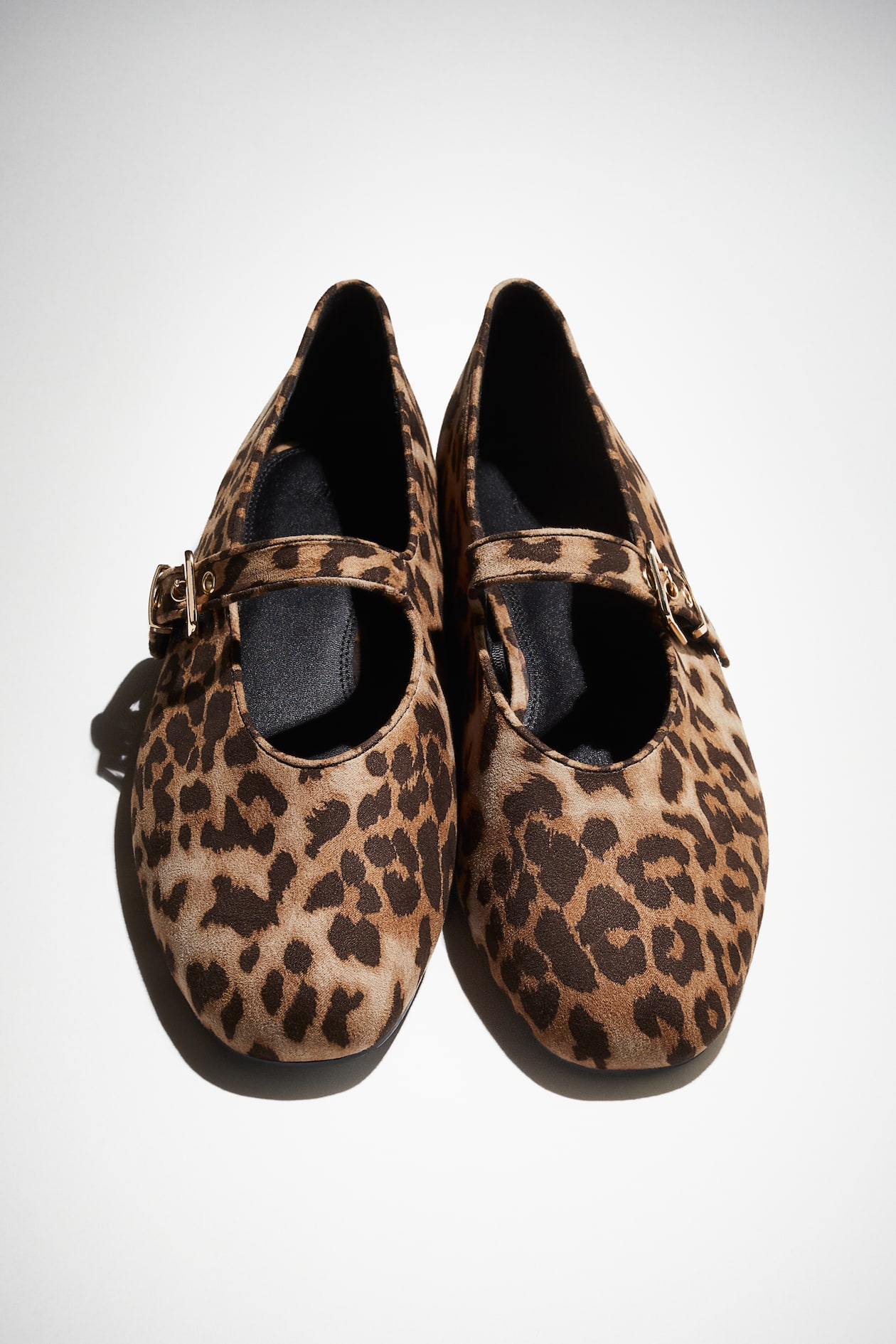 Flats Vegan Leopard Print Shoes Mary Jane Flats Beige/leopard