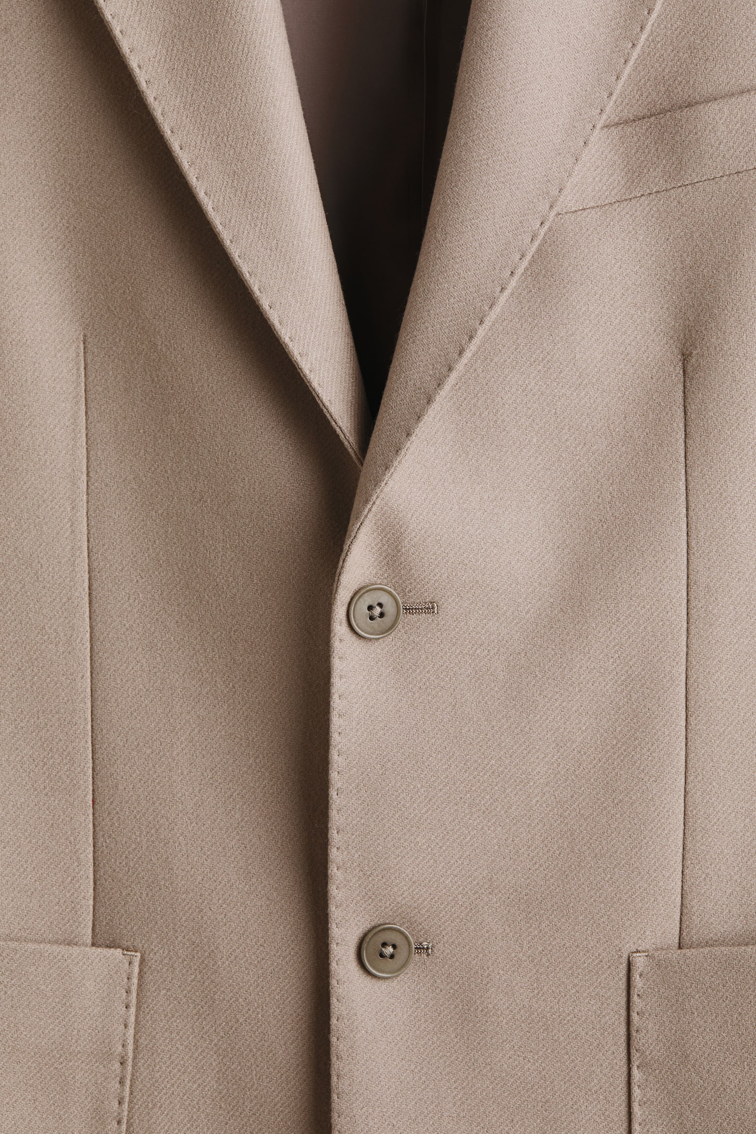 Kasmírkeverék zakó Regular Fit - Bézs/Sötétbarna - 5