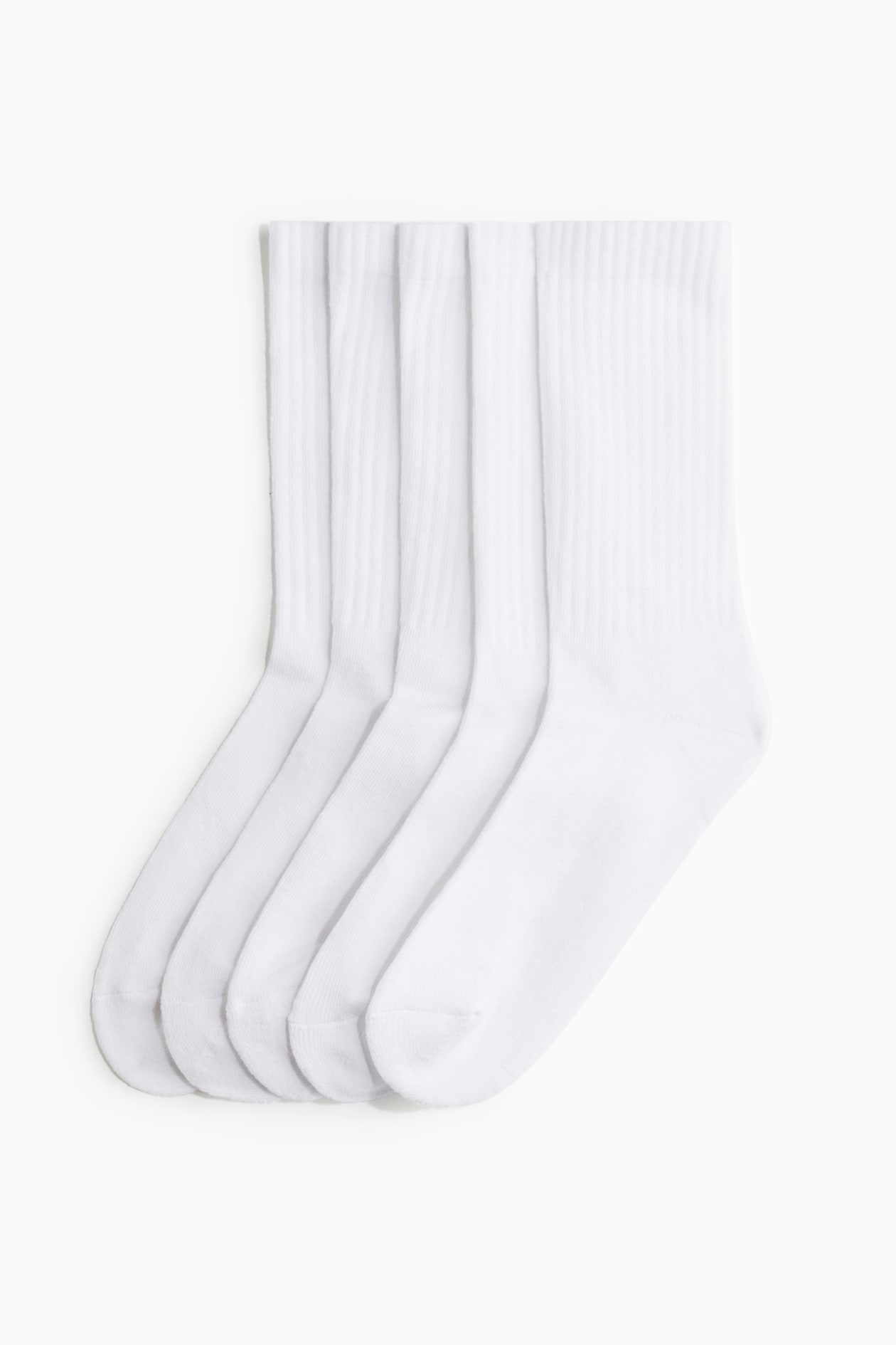 Lot de 5 paires de chaussettes côtelées - Blanc - FEMME | H&M FR