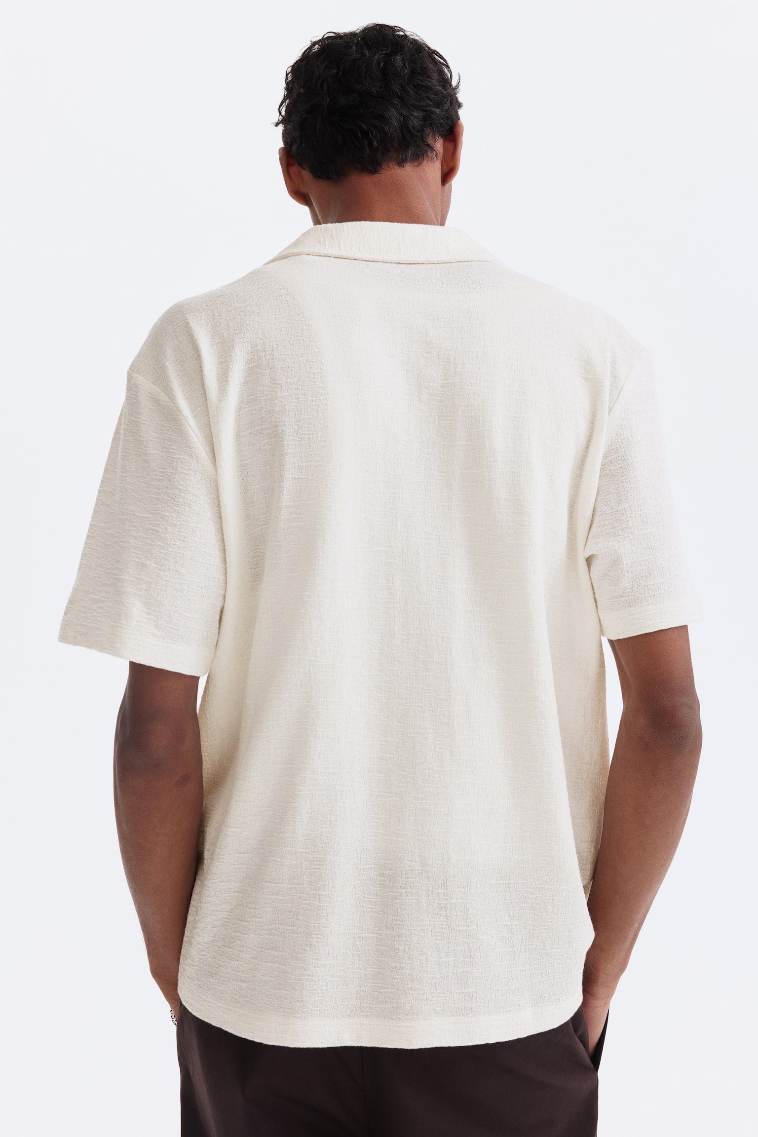 Regular Fit Resort shirt - Cream/Dark brown/Dark purple/Black - 4