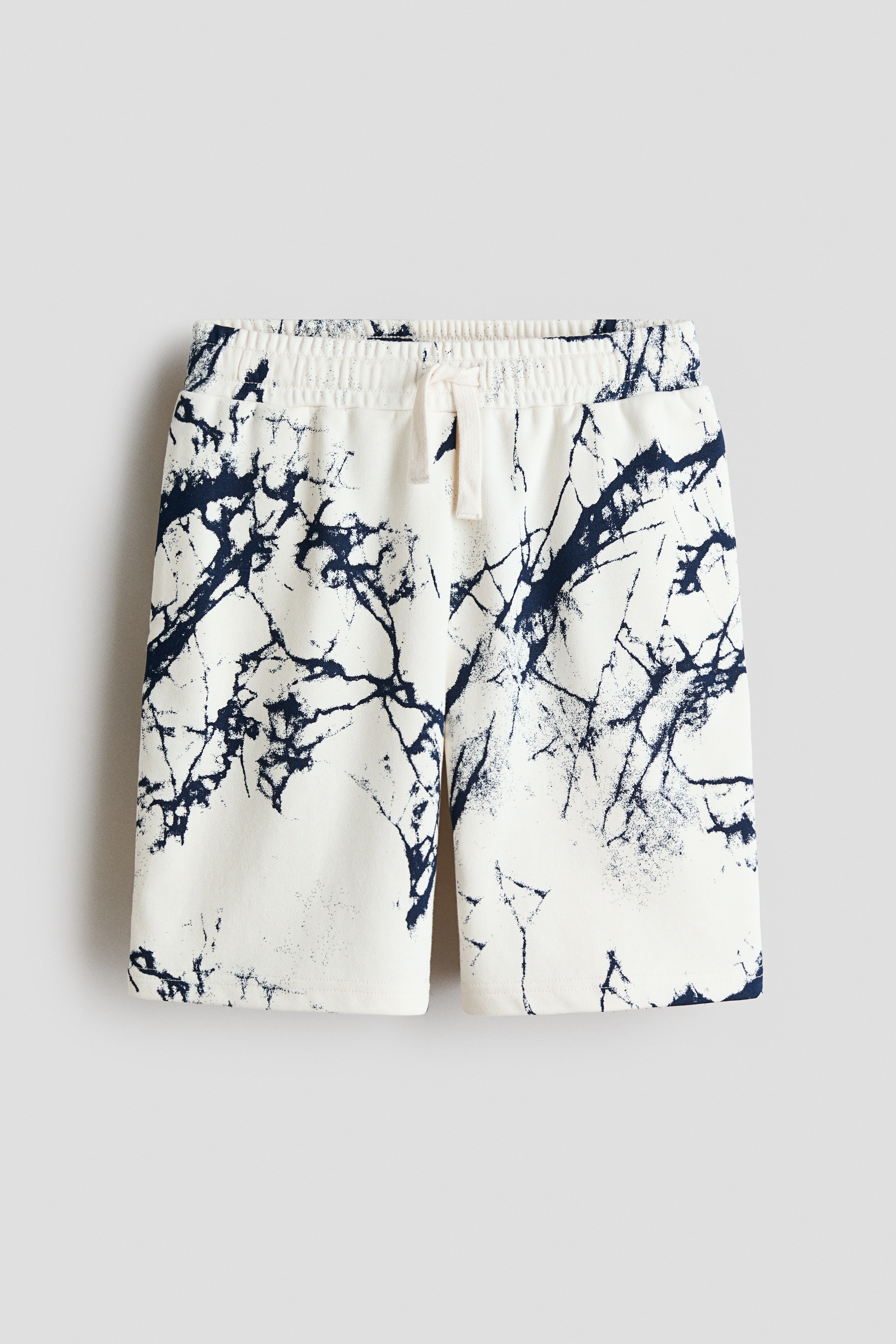 White/marbled Printed Sweatshorts for kids | H&M CA