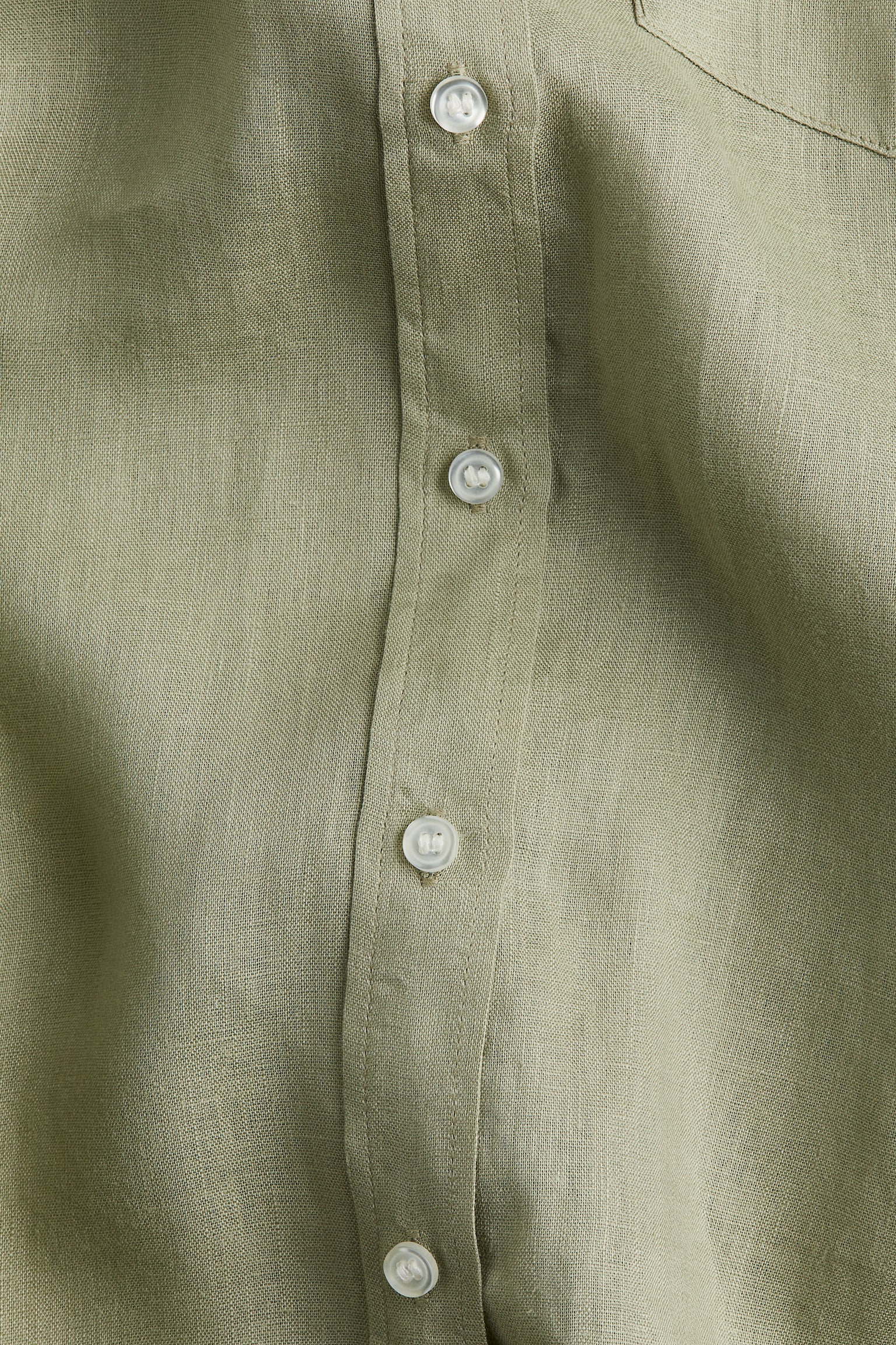 Linen Shirt - Light khaki green/White/Blue stripe/White/Beige/Stripe/Black/Light beige/Pale blue/Blue/White stripe - 6