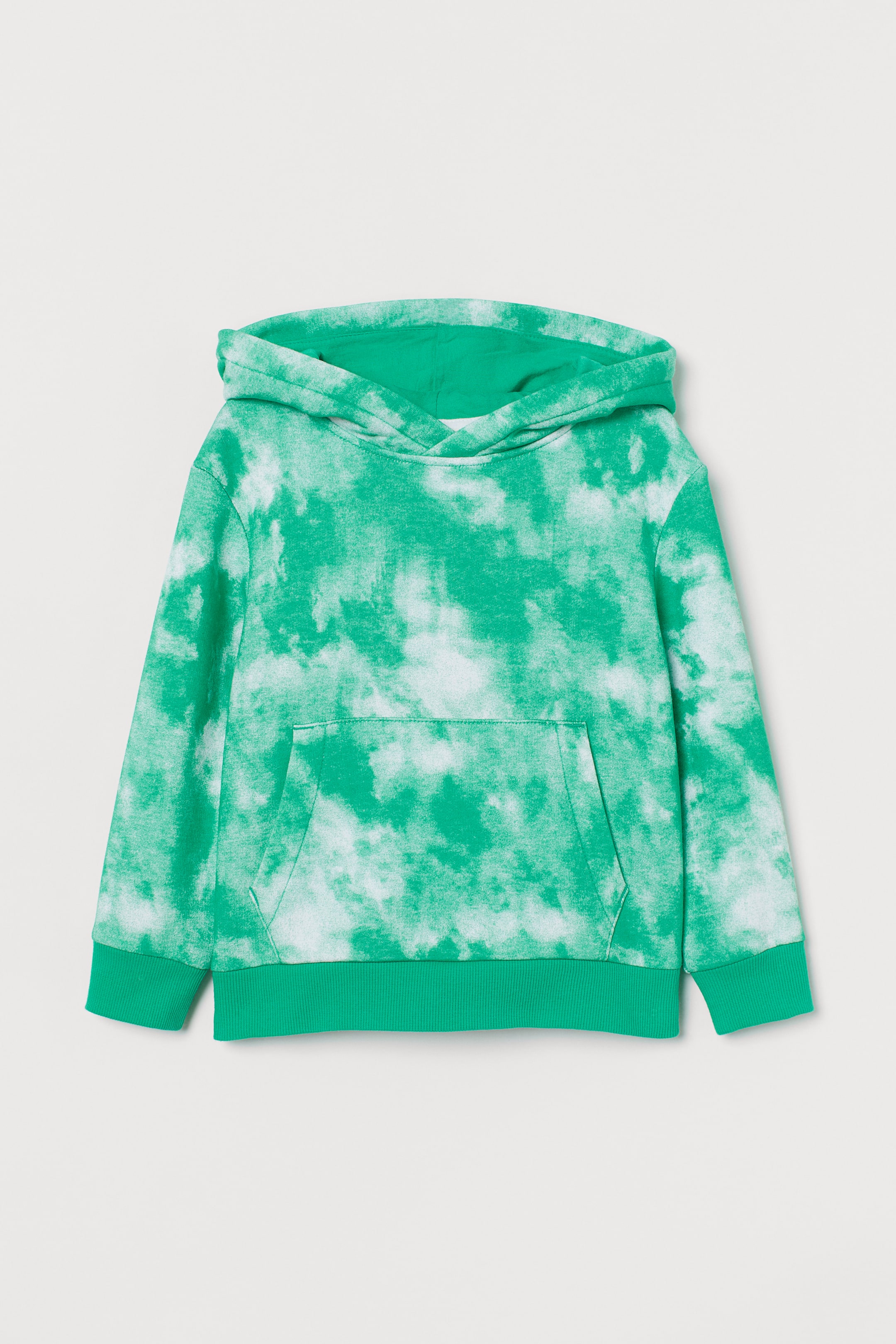 View larger image: Patterned Hoodie - Green/batik-patterned - Kids | H&M US 1