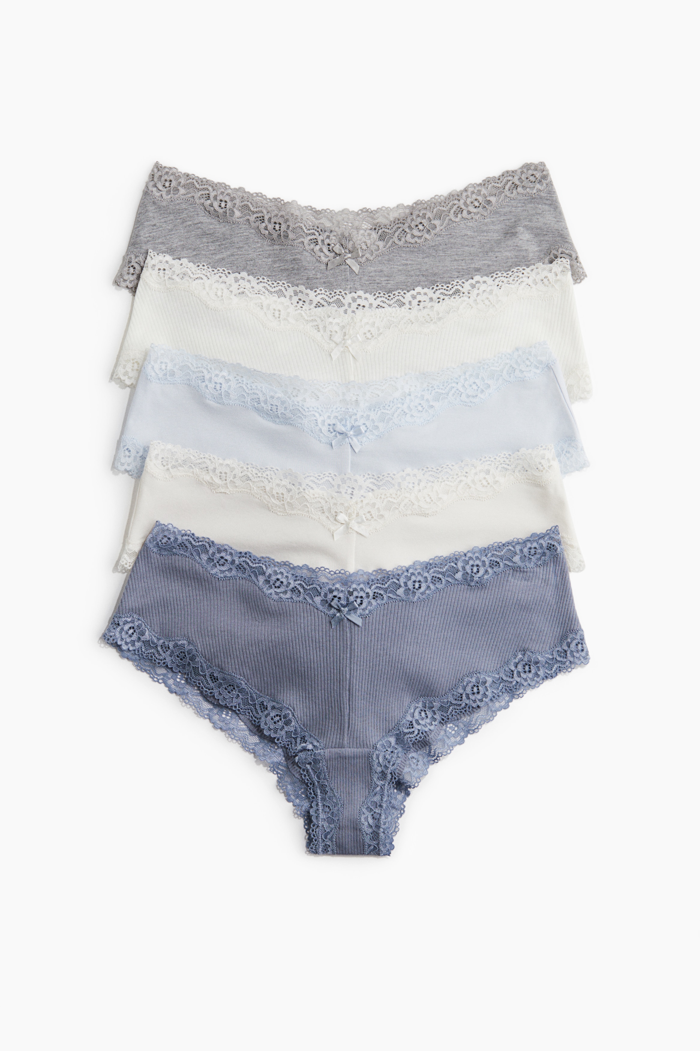 5-pack Cotton and Lace Hipster Briefs from H&M - $29.99