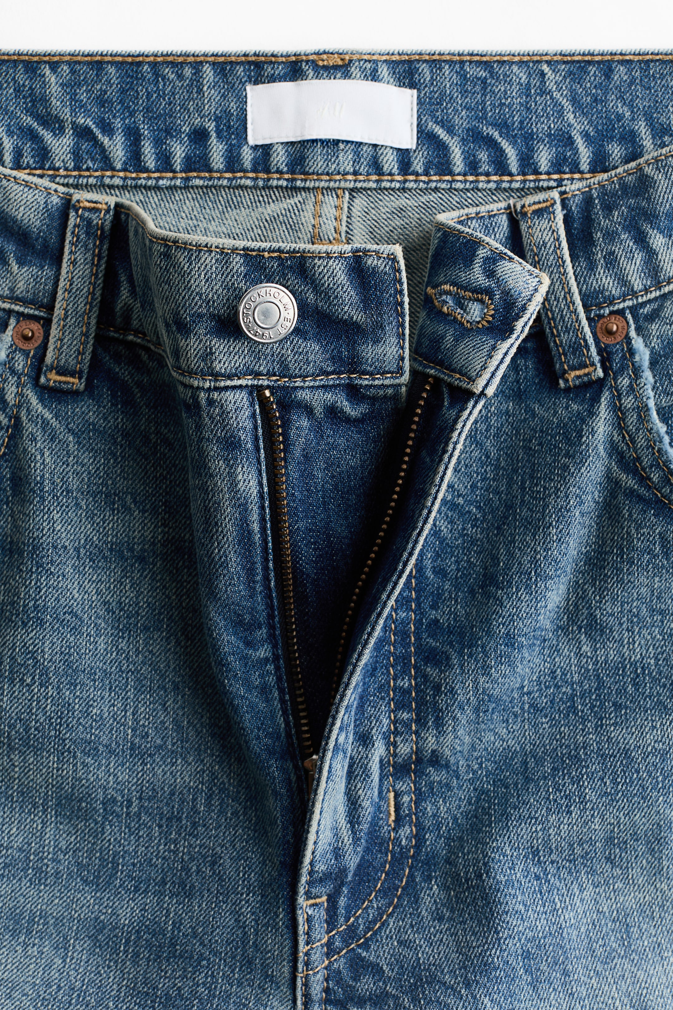 Barrel-Leg Regular-Waist Jeans