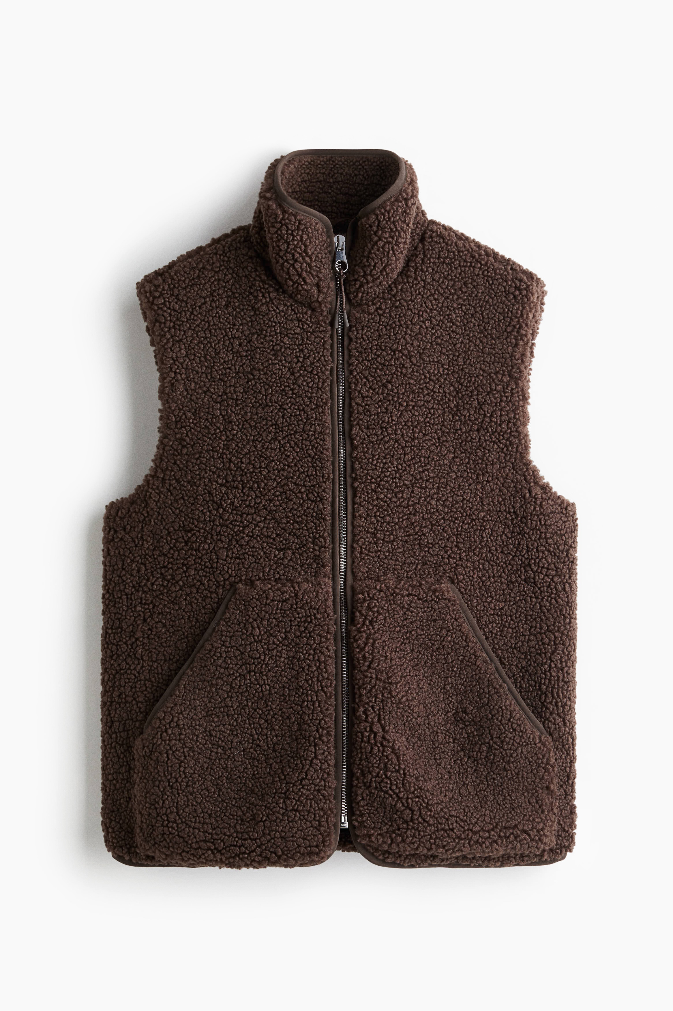 Teddy bodywarmer - Donkerbruin/Lichtbeige/Zwart