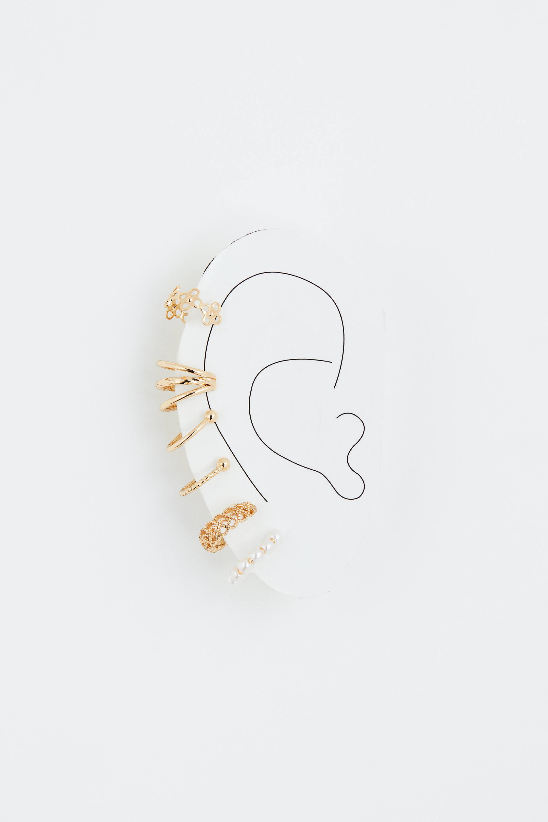 View larger image: 6-pack ear cuffs - Gold-coloured - Ladies | H&M 1