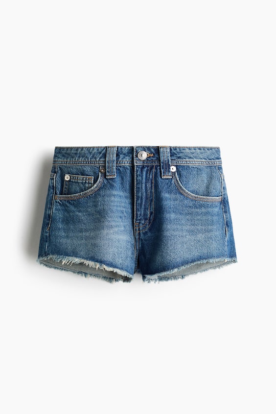 Женские шорты H&M Frayed Denim Shorts