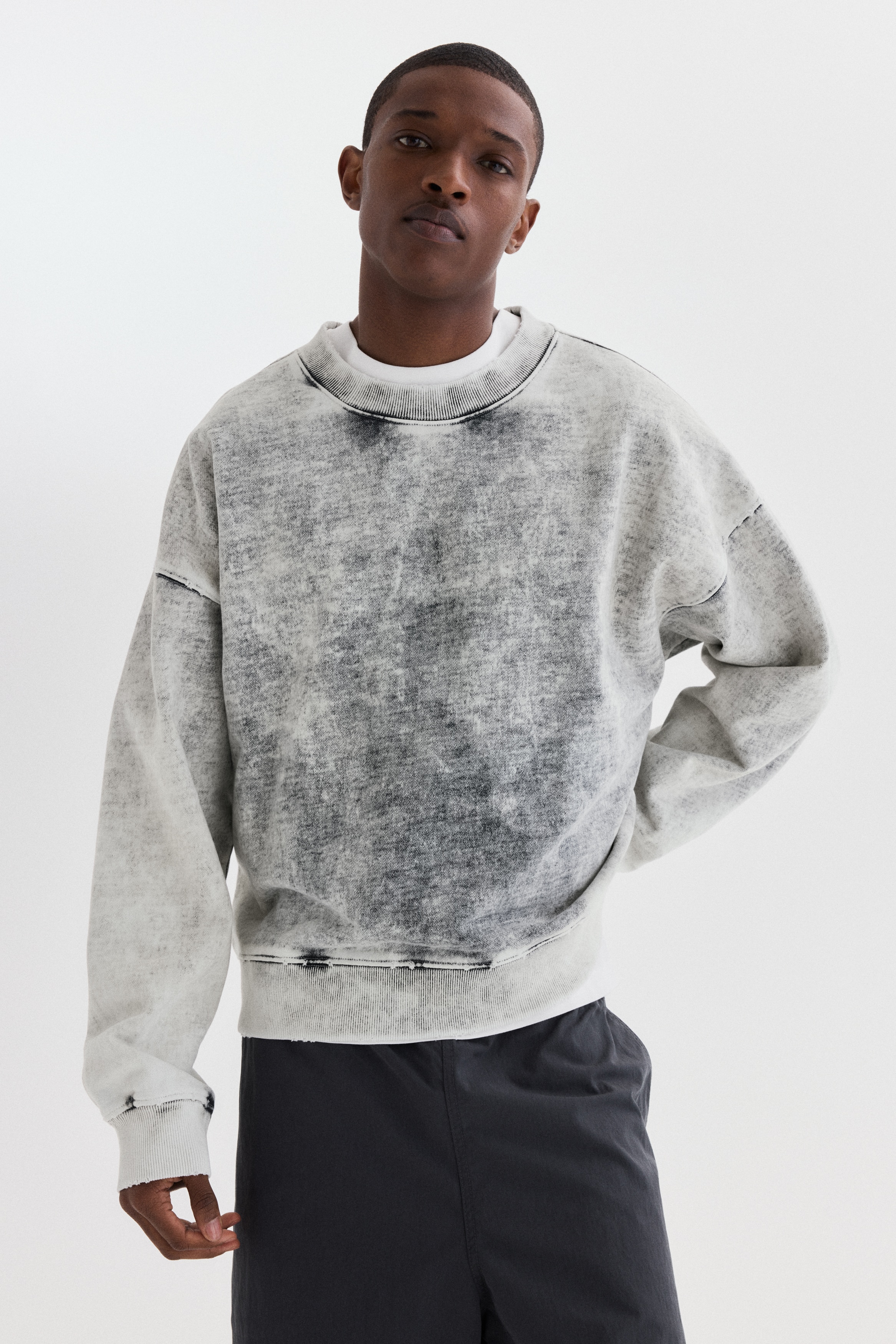 Oversized Fit Washed sweatshirt - Grey