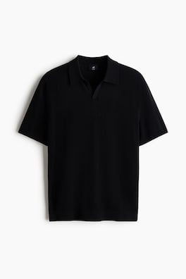 Pikétröja i silkesmix Regular Fit