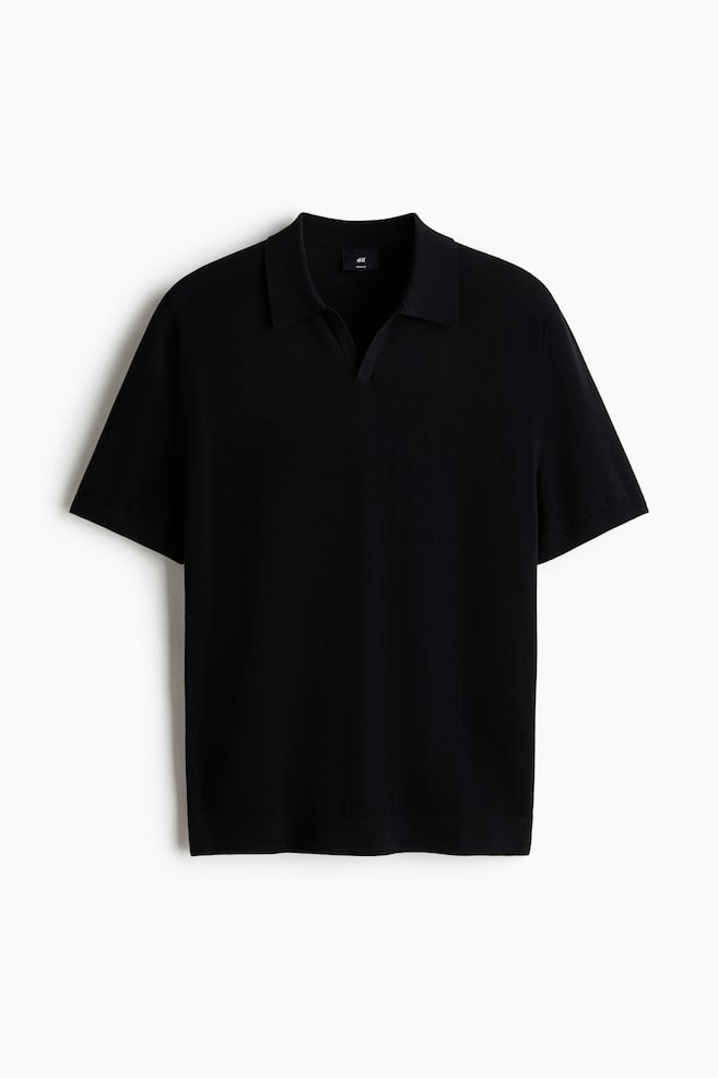 Polo in misto seta Regular Fit - Nero/Marrone scuro/Blu/Beige chiaro - 1