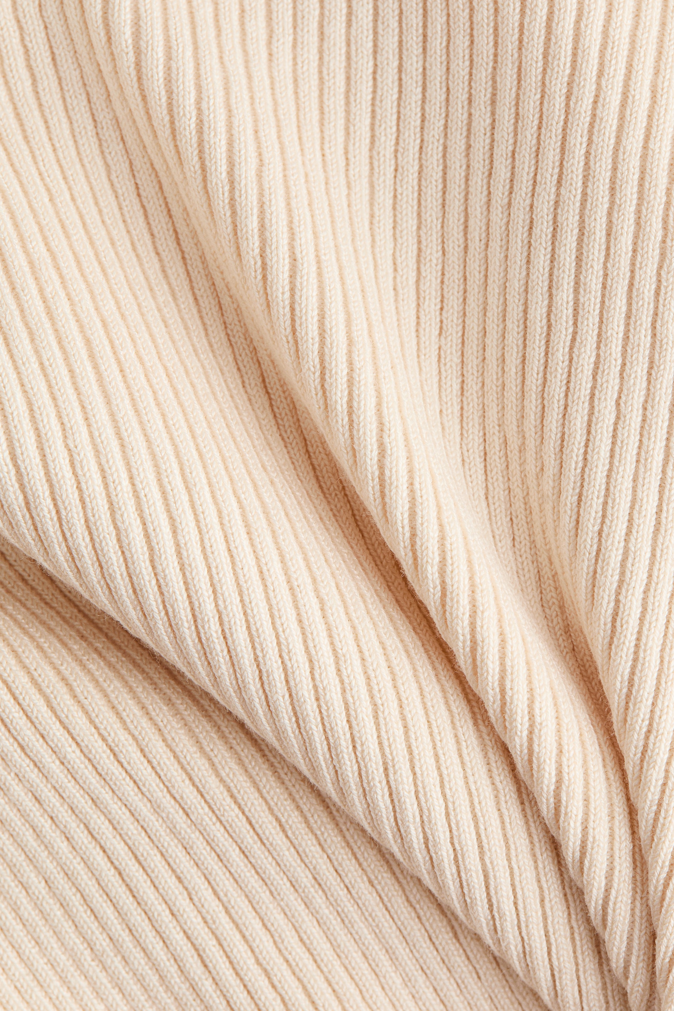 Ruffle-Trimmed Rib-Knit Top