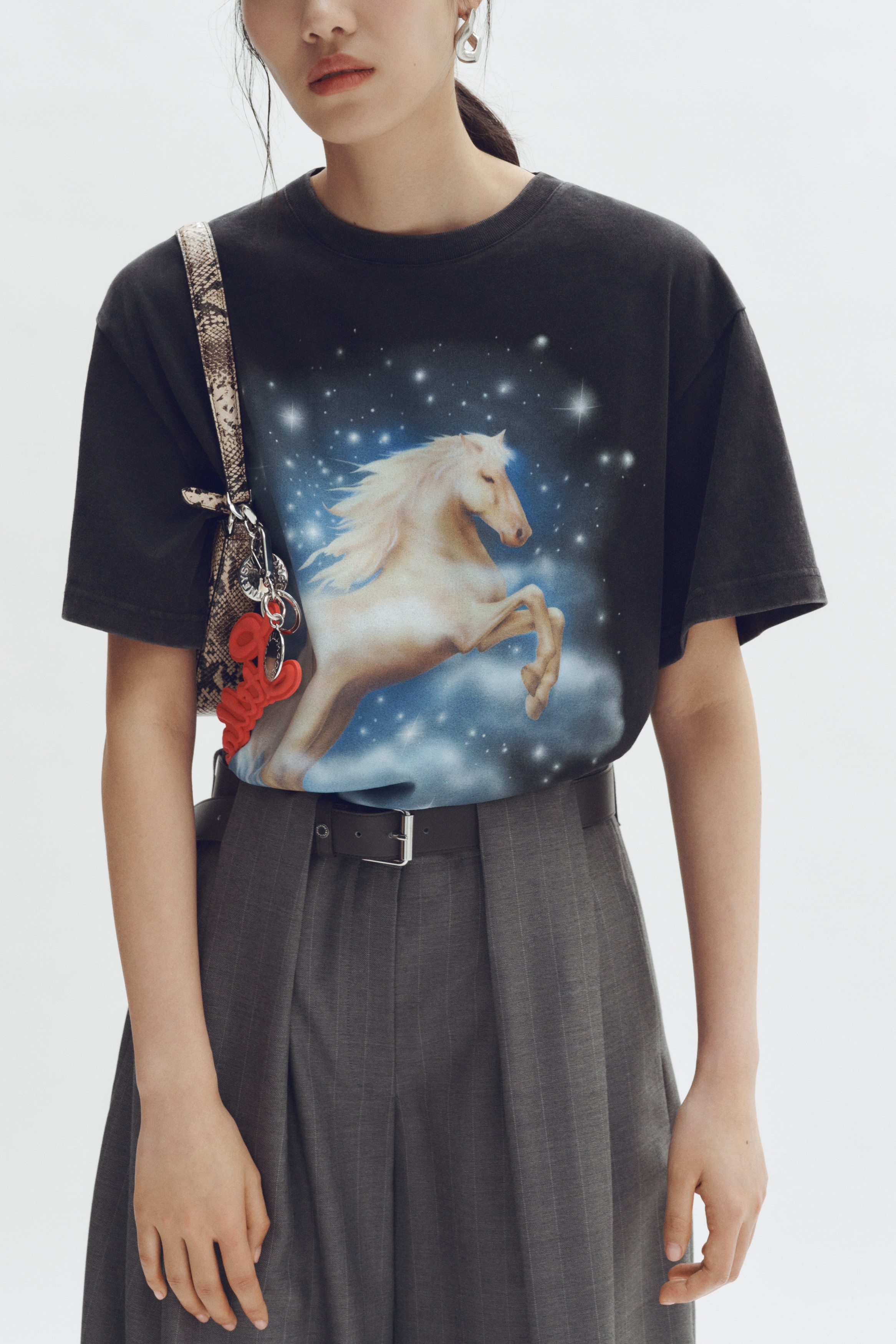 オーバーサイズ プリントTシャツ - ホワイト - レディース | H&M JP