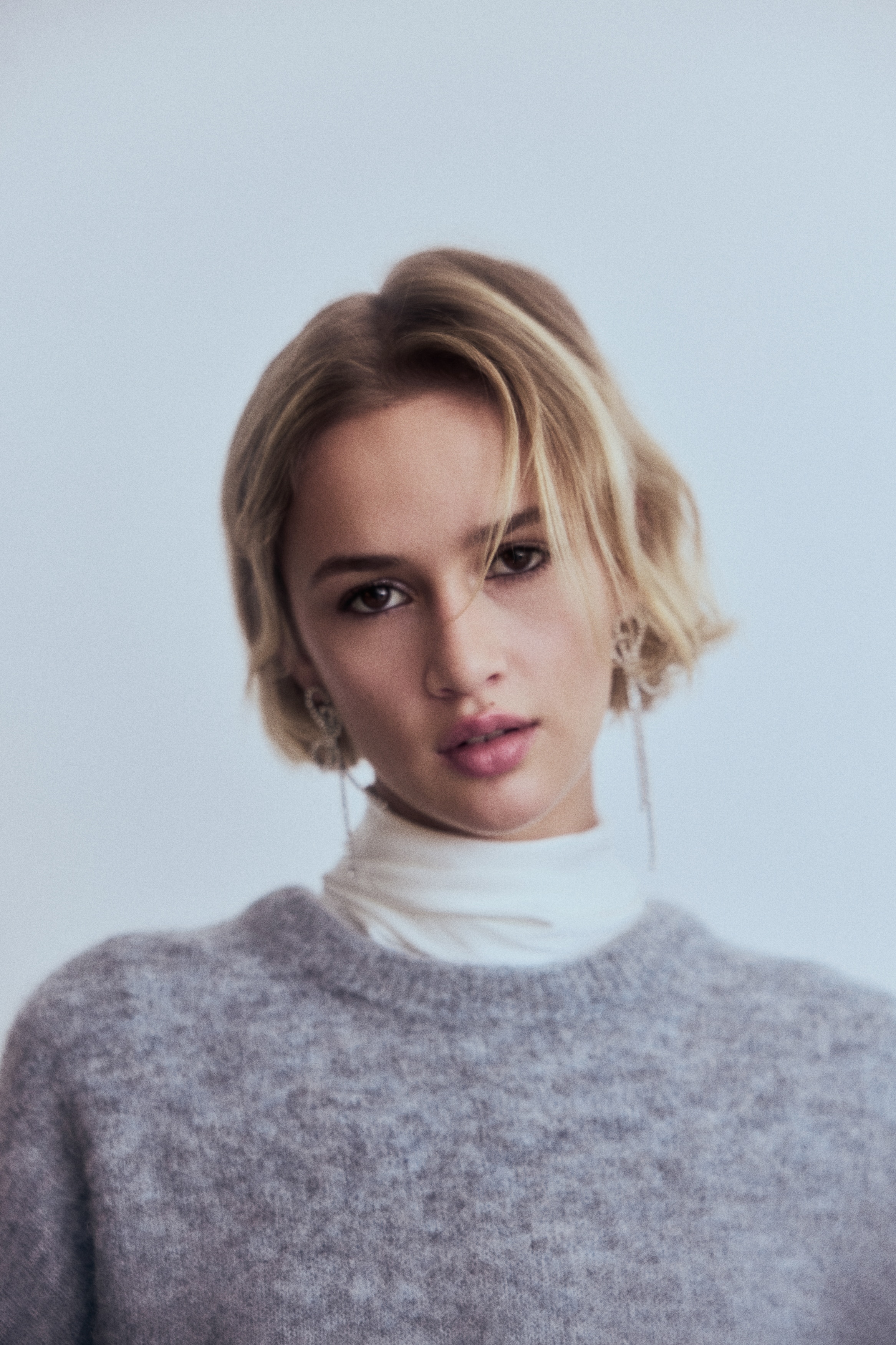 H & M - アルパカブレンド オーバーサイズセーター - ブルー