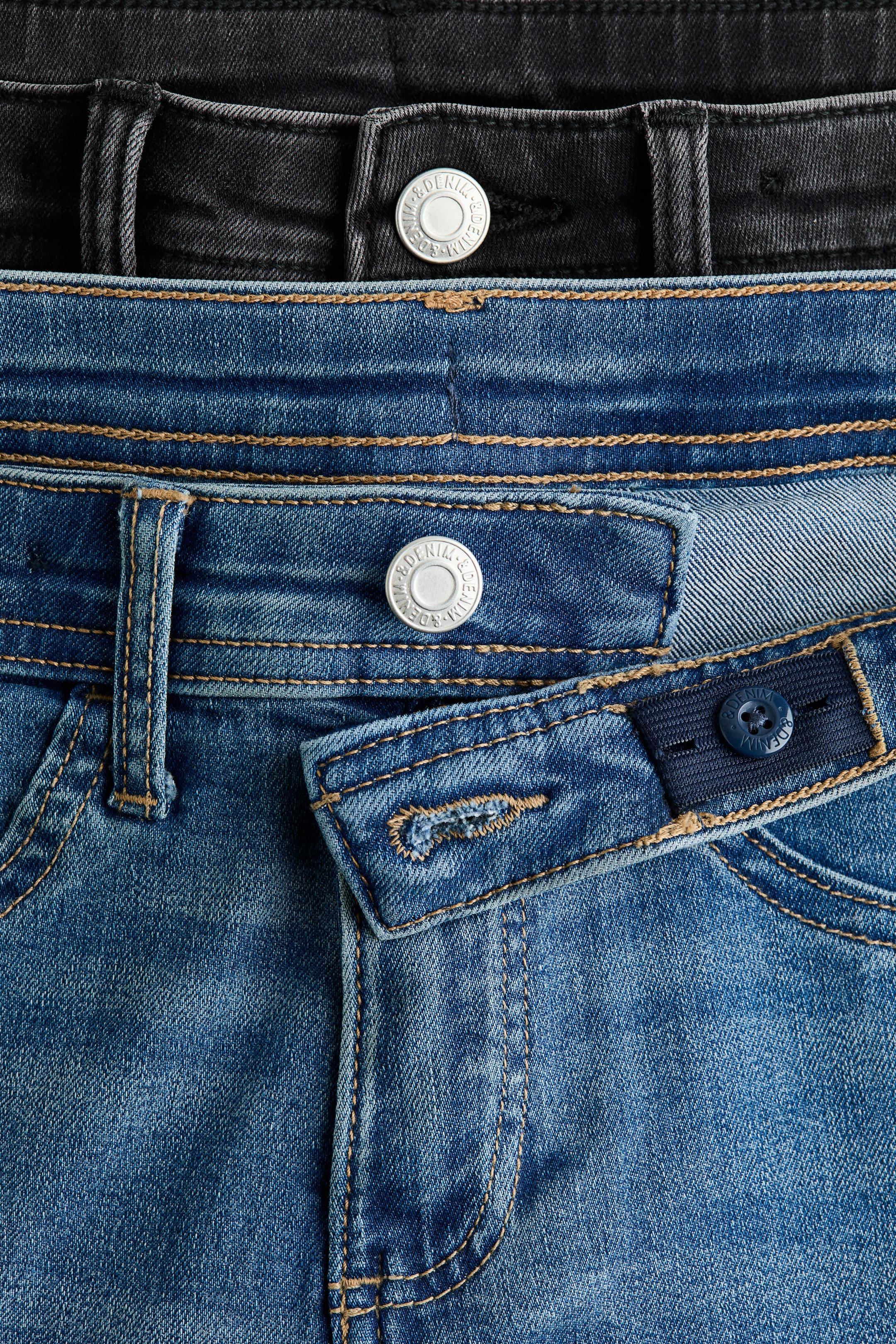 Lot de 2 jeans évasés Taille Basse