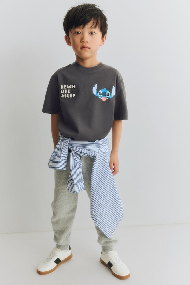 Oversized Printed T-Shirt - Dark gray/Lilo & Stitch/Red/Cars/White/Mickey Mouse/Bright blue/Hot Wheels/Green/Minecraft/Green/Among Us/White/Stumble Guys/Gray melange/Minecraft/Blue/Sesame Street/White/Pokémon - 5