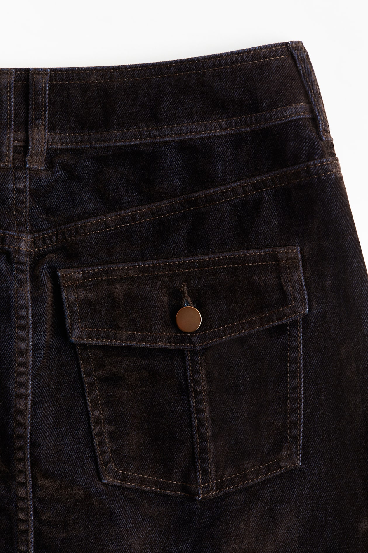 Flocked Denim Skirt - image 2