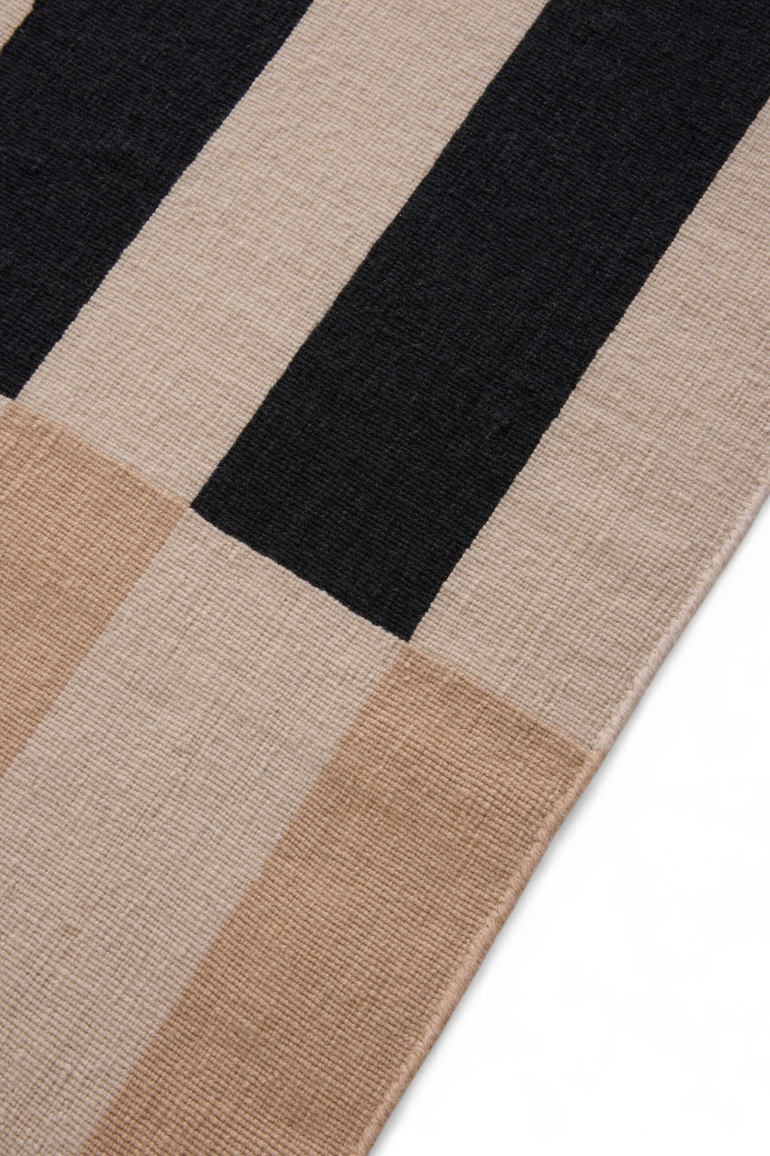 Alfombra De Tejido Plano Judith - Beige/negro - 3