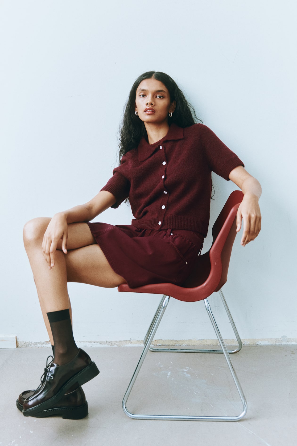 Gilet en maille fine - Bordeaux - FEMME | H&M FR