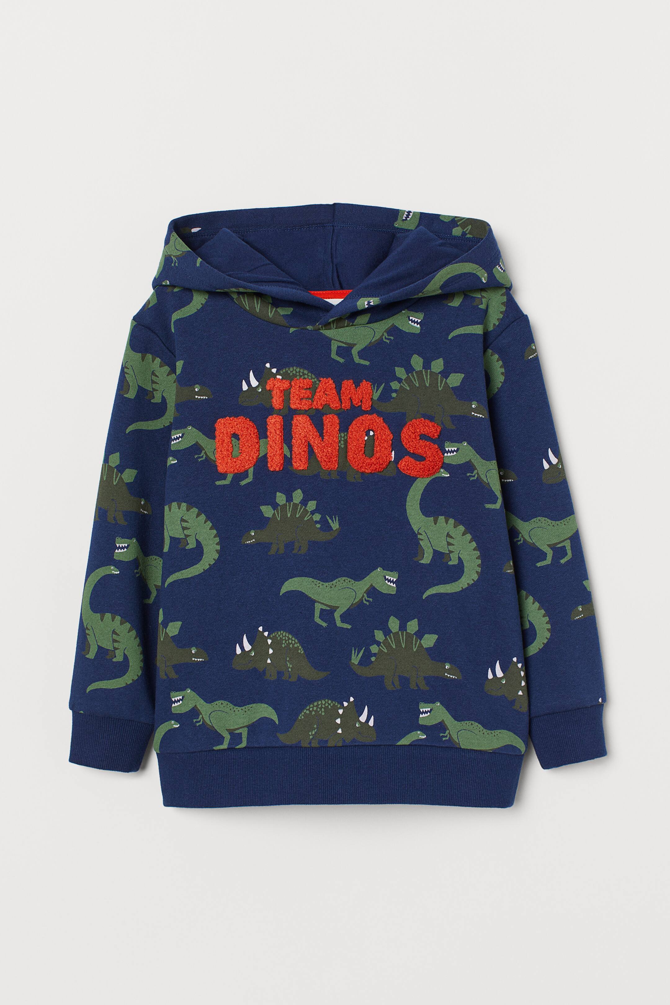 Sudadera con capucha - Azul oscuro/Dinosaurios - NIÑOS | H&M ES