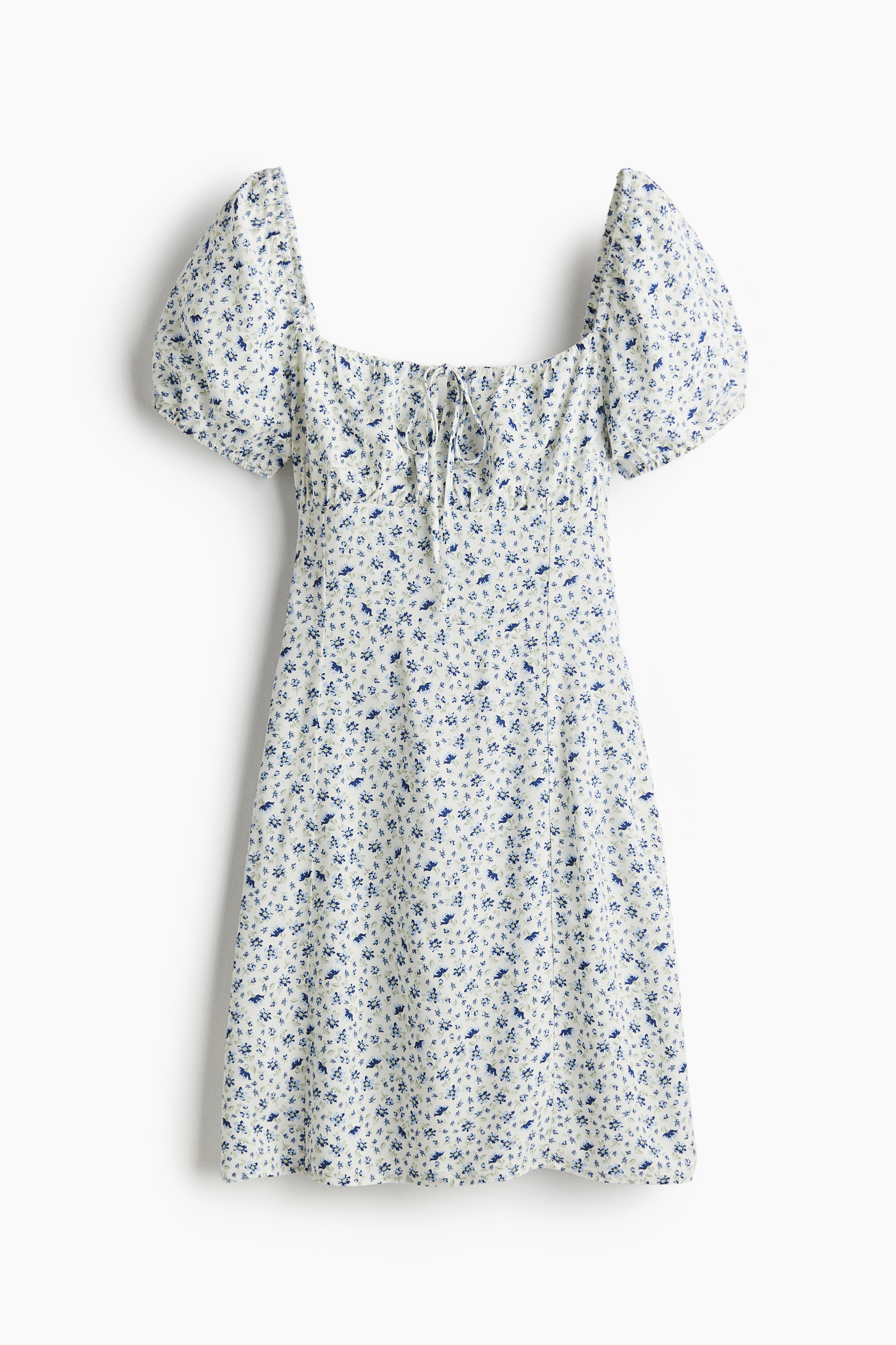 Φόρεμα με μανίκι με φούσκα - Μπλε/φλοράλ/Λευκό/φλοράλ/Κίτρινο/φλοράλ