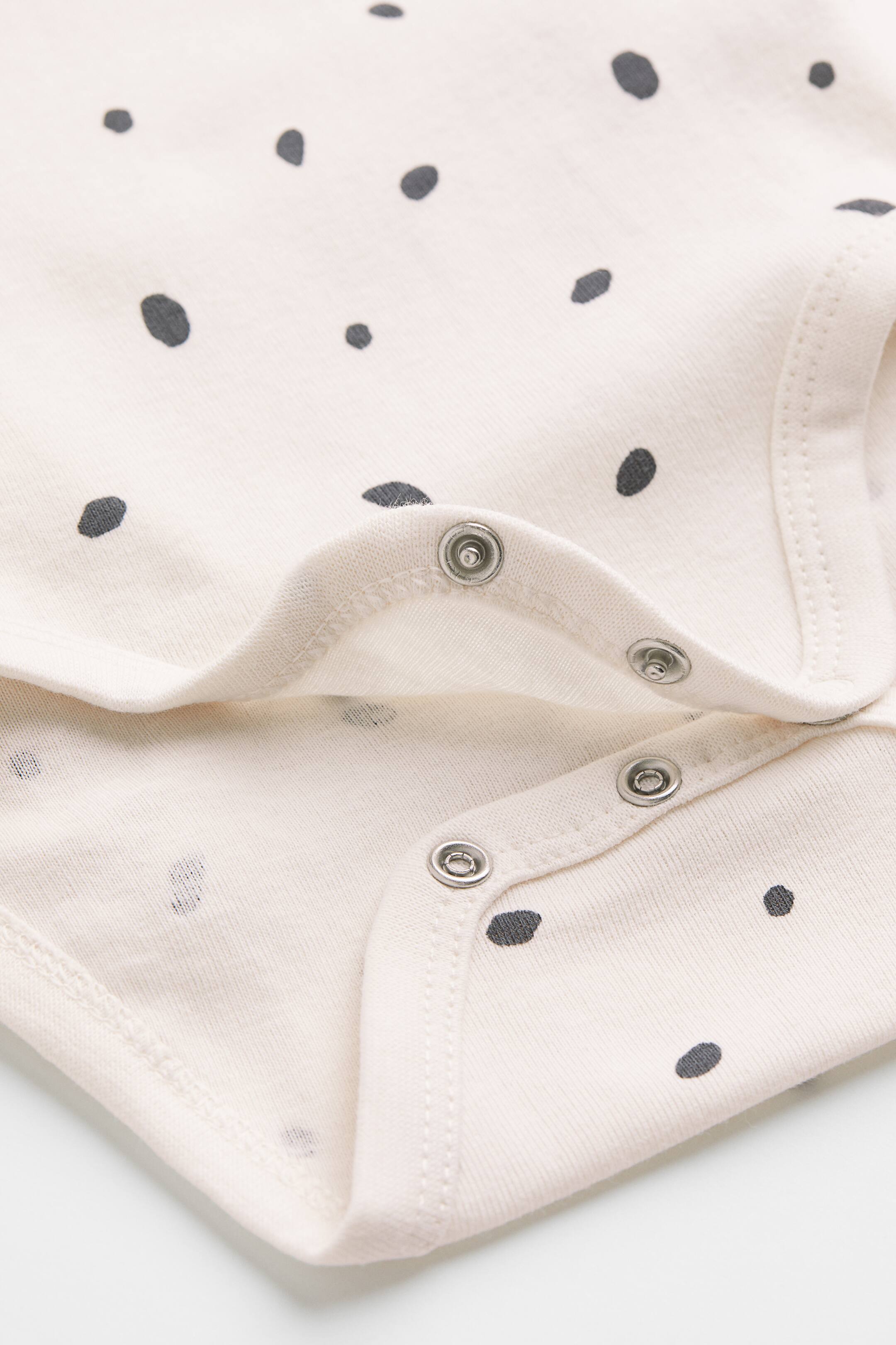 Visa större bild: 5-pack kortärmad body - Beige/Mörkgrå - BARN | H&M SE 2