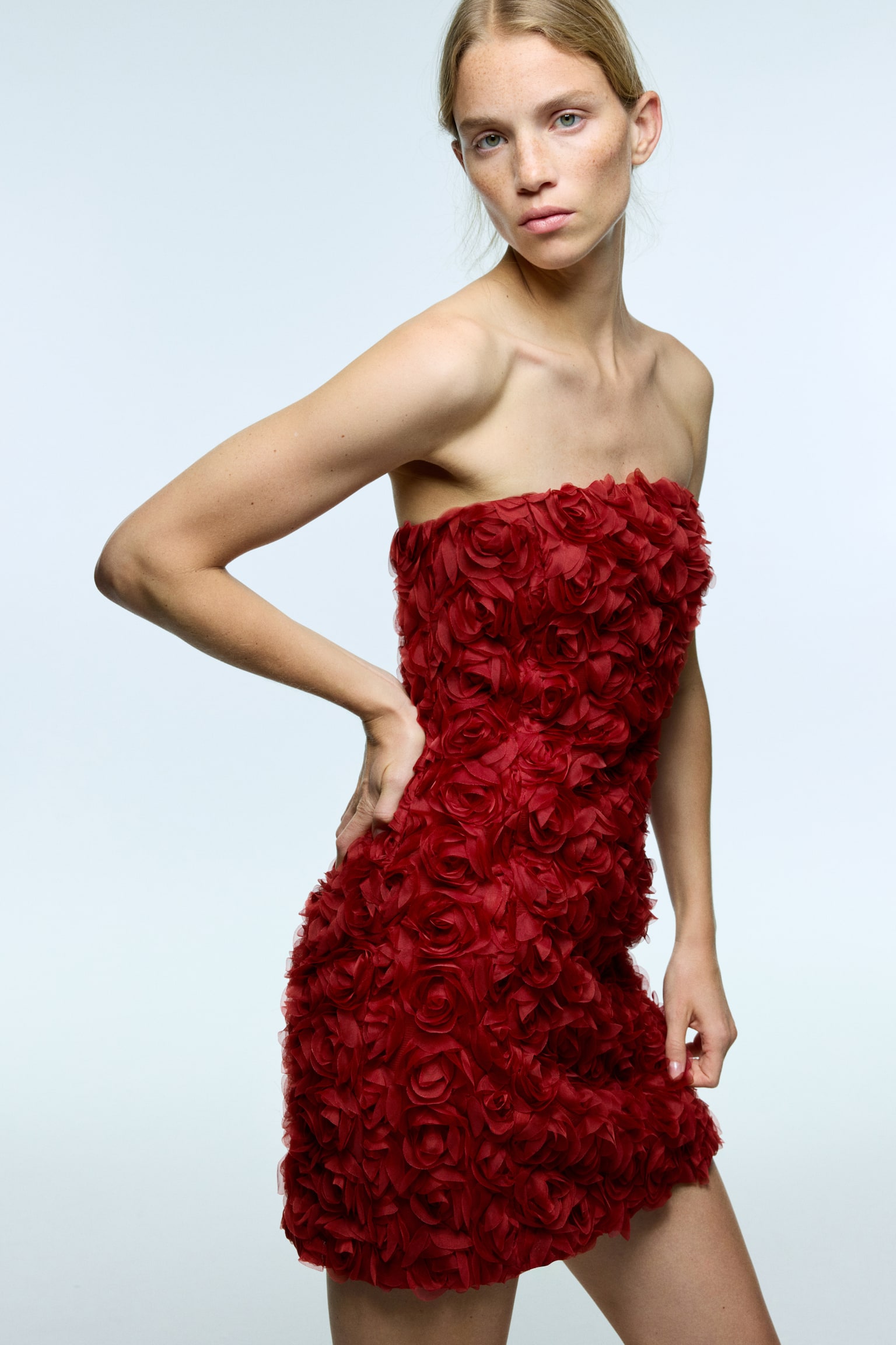 Minirobe bandeau avec applications - Rouge foncé