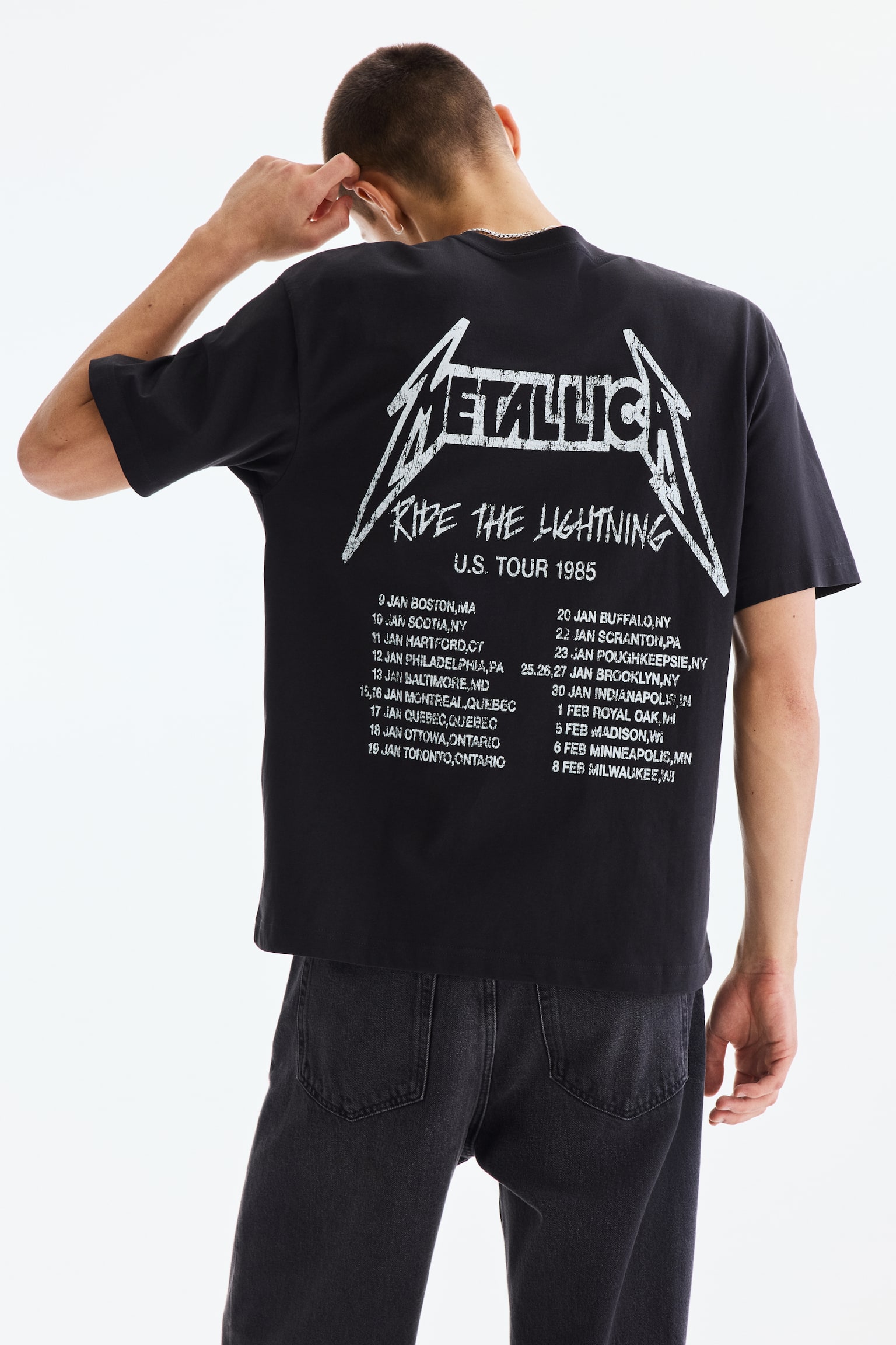 Loose Fit T-shirt - Black/Metallica/Black/Nirvana/White/Honda/Black/Florida Gators/White/University of Michigan/White/Claude Monet/Black/ 2pac/Brown/Van Gogh/White/Oasis/White/The Rolling Stones/White/NASCAR - 8