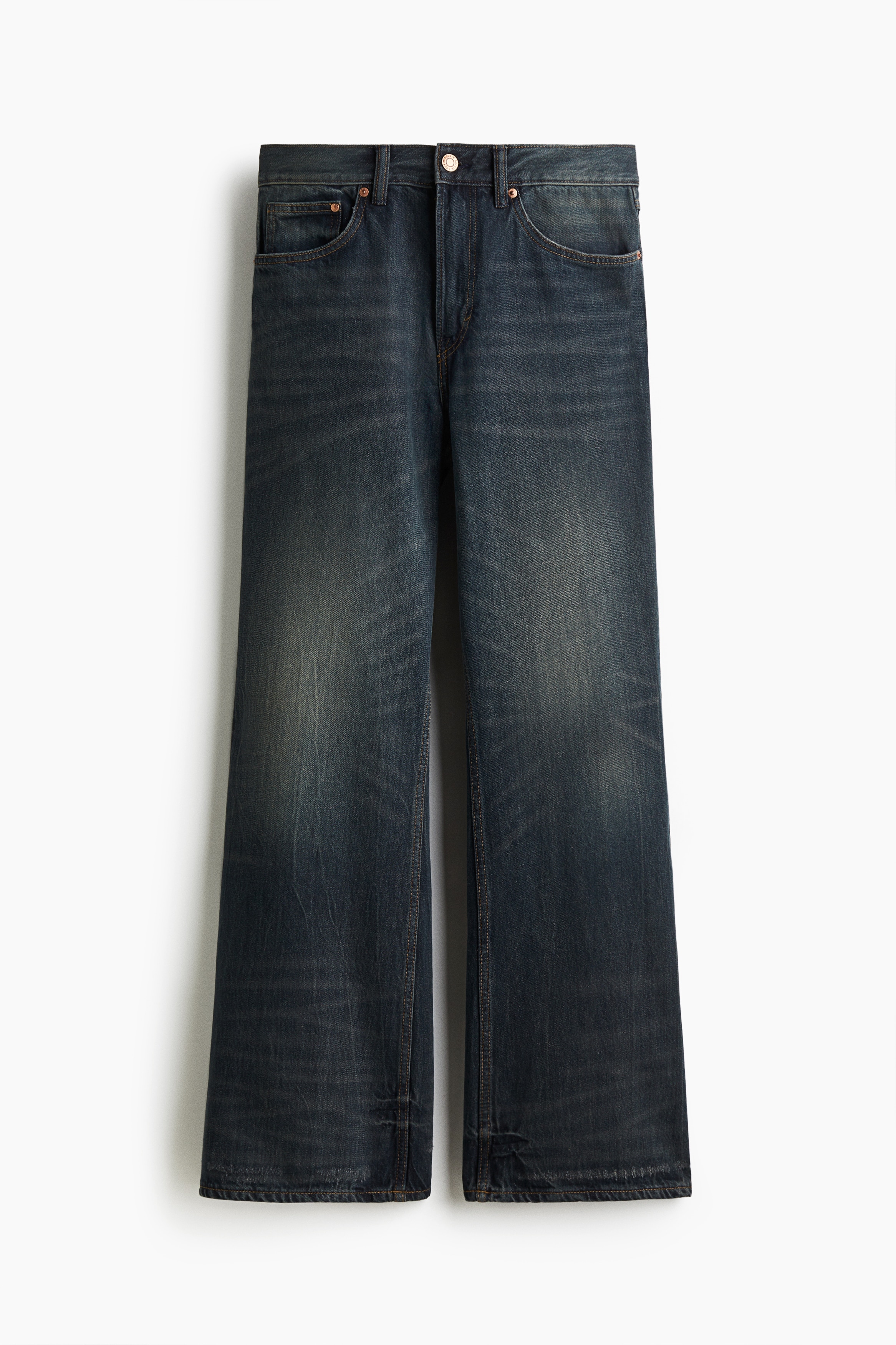 H & M - Bootcut Regular High Jeans - Blau - Herren