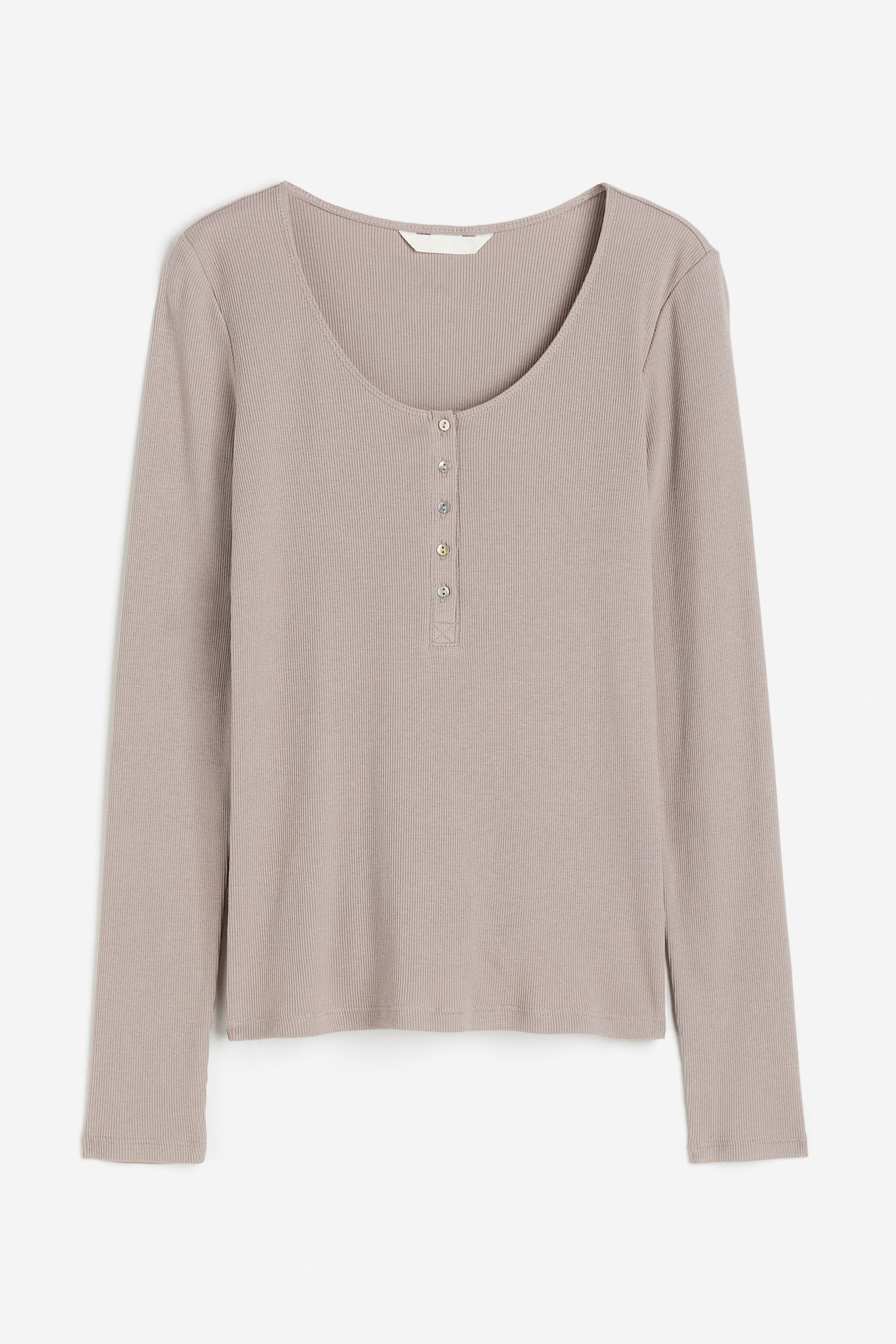 Áo Henley gân nổi - Màu be xám nhạt - 1