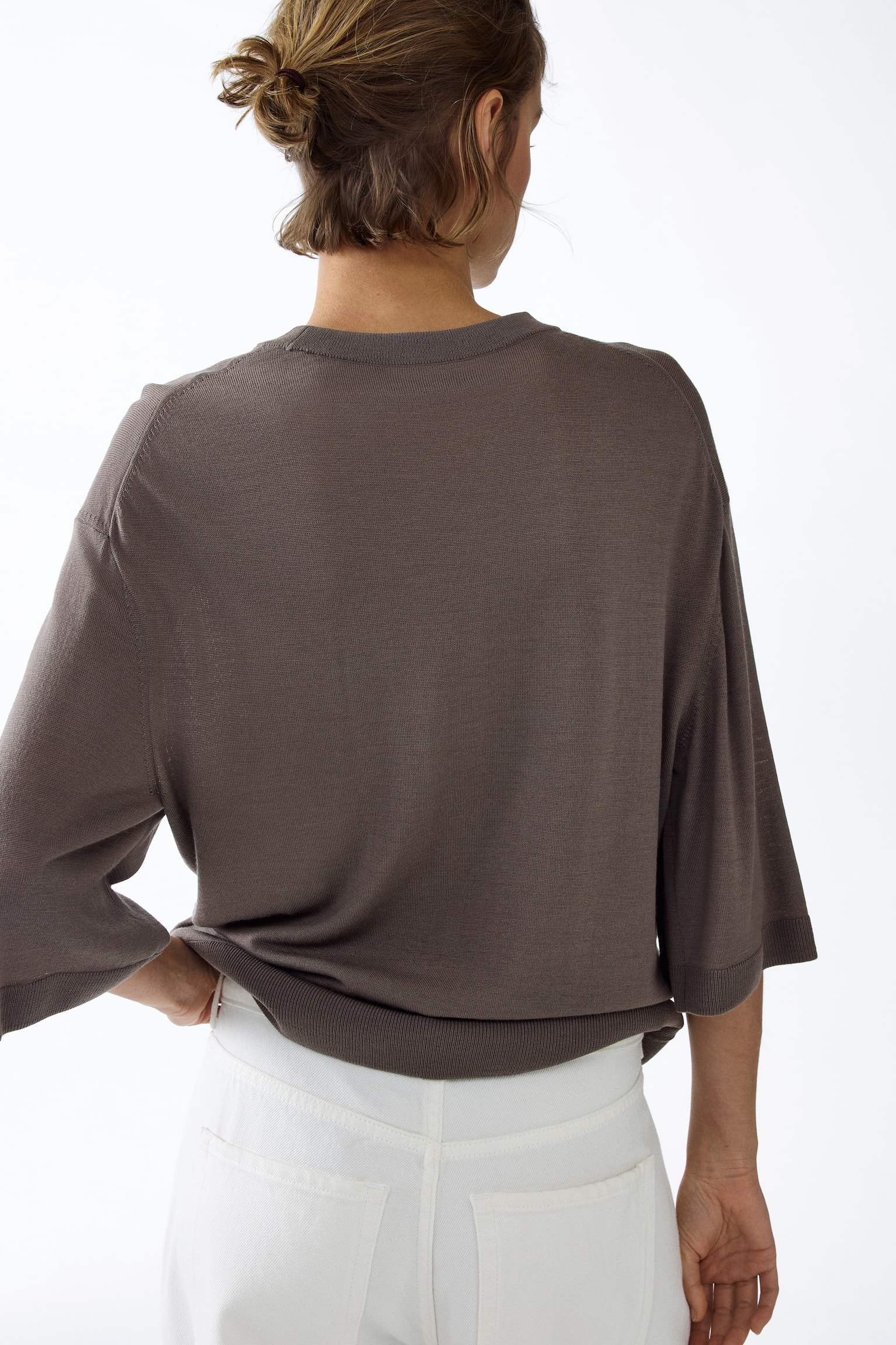 Merino wool T-shirt - Dark mole/Light yellow/Dark brown/Black - 3