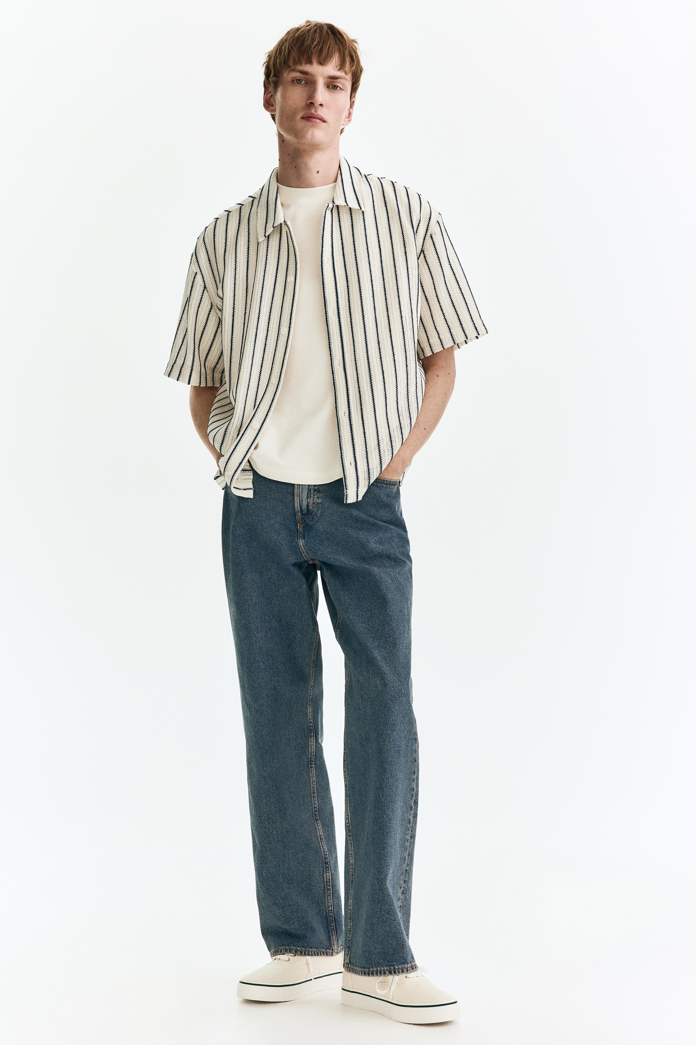 Regular-Fit Textured-Knit Shirt