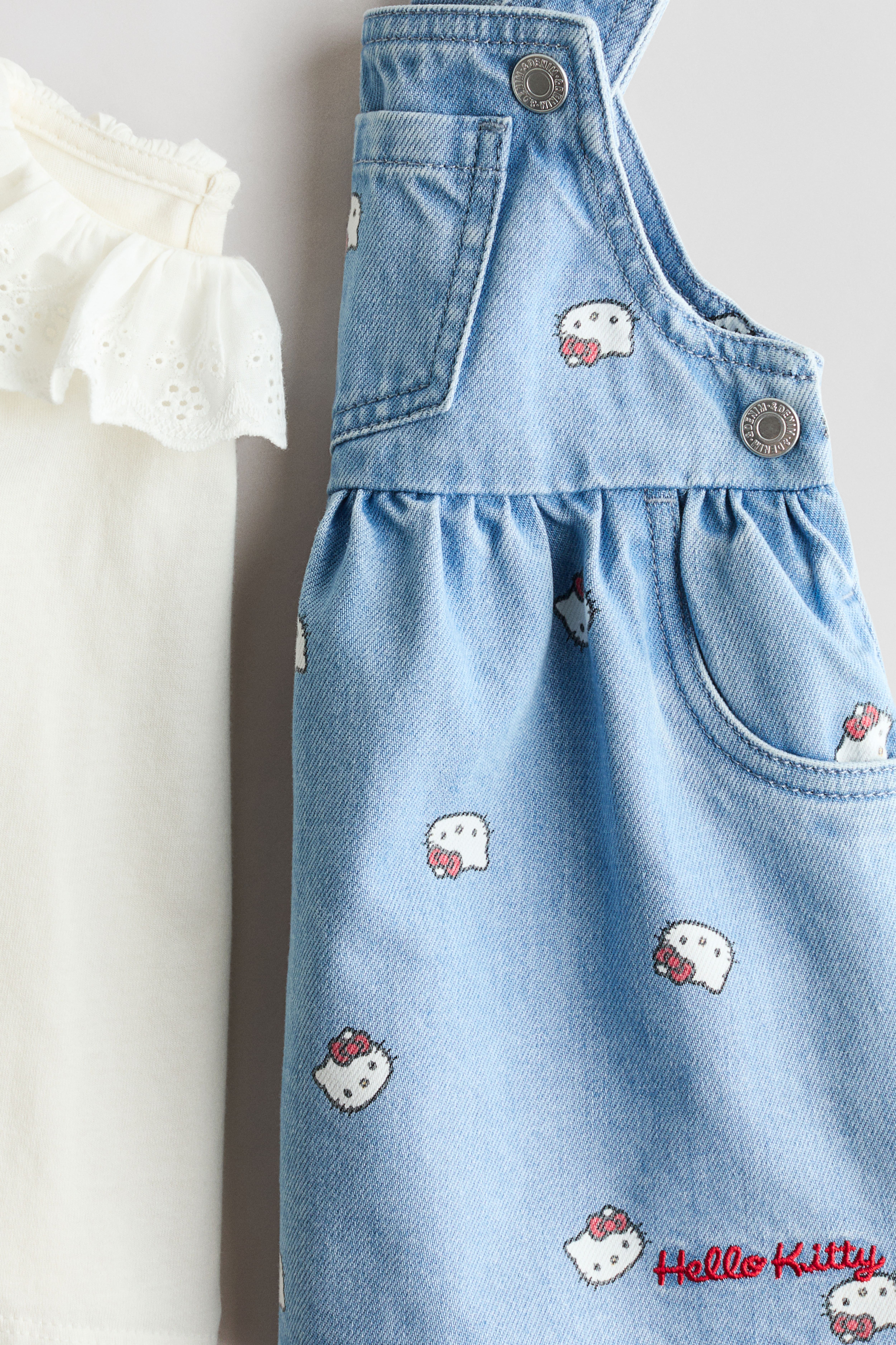 2-Piece Overall Dress and Top Set