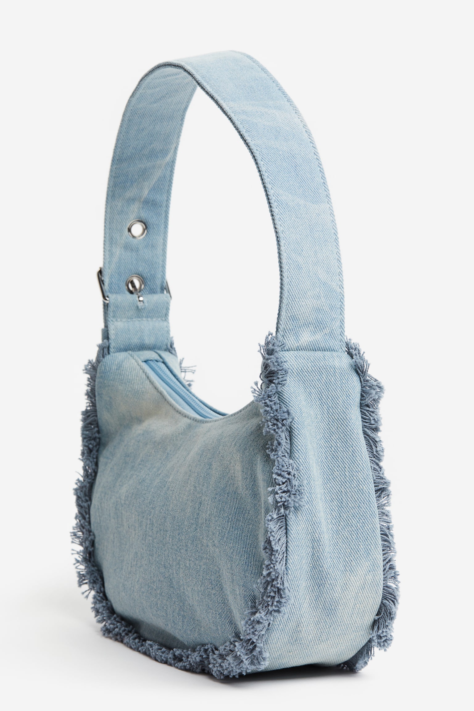 Denim Shoulder Bag - Light denim blue - 4