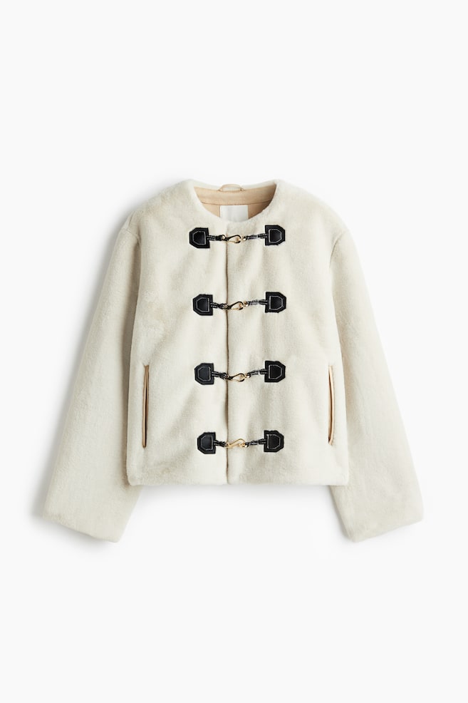 Chaqueta estilo trenca - Beige claro/Topo oscuro/Negro - 1