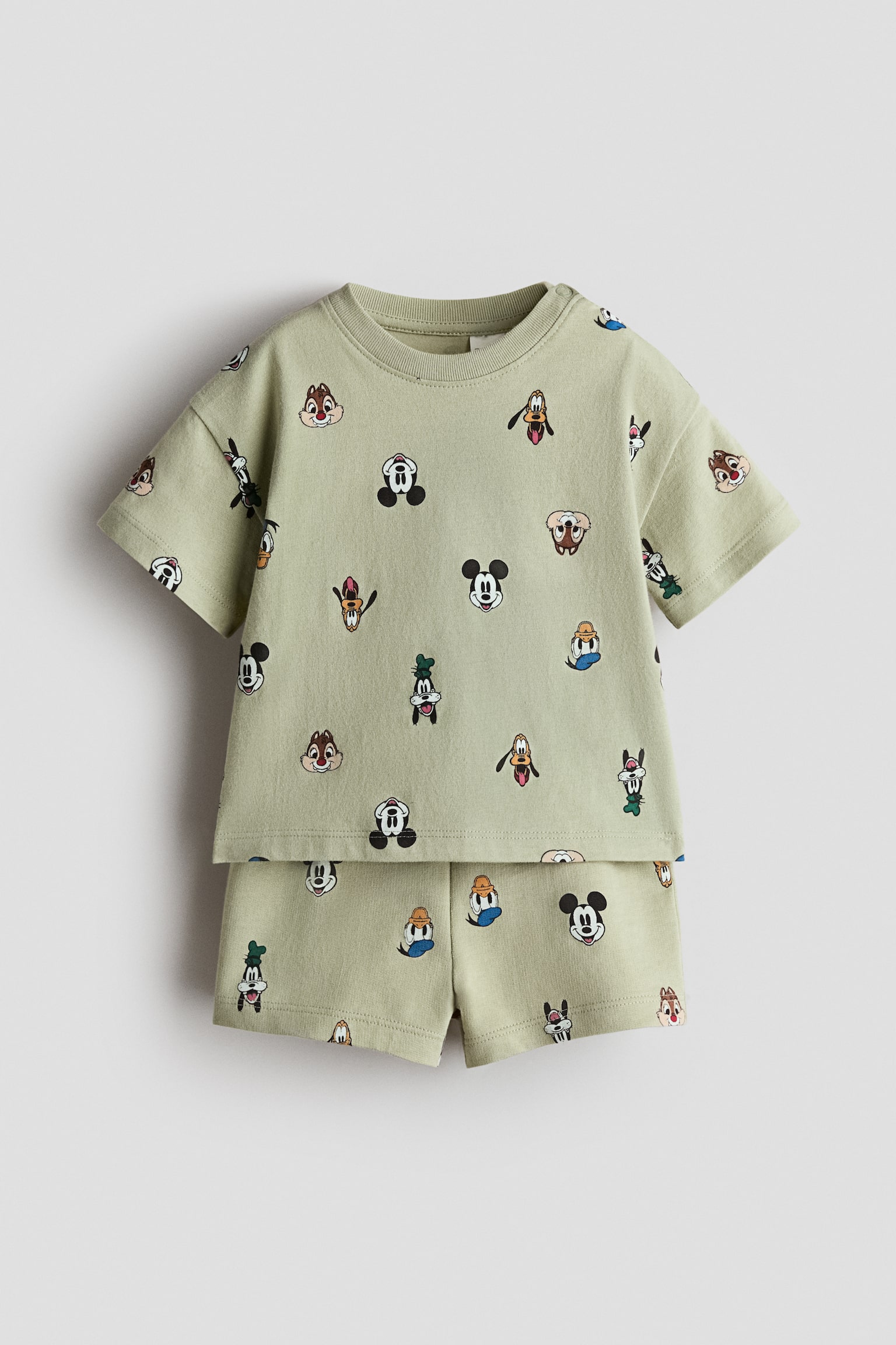 2-piece printed set - Light green/Mickey Mouse/Turquoise/Mickey Mouse/Dark green/Mickey Mouse/Mint green/The Lion King/Beige/Cars/Beige/Mickey Mouse/Dark grey/Snoopy/Light grey/Mickey Mouse