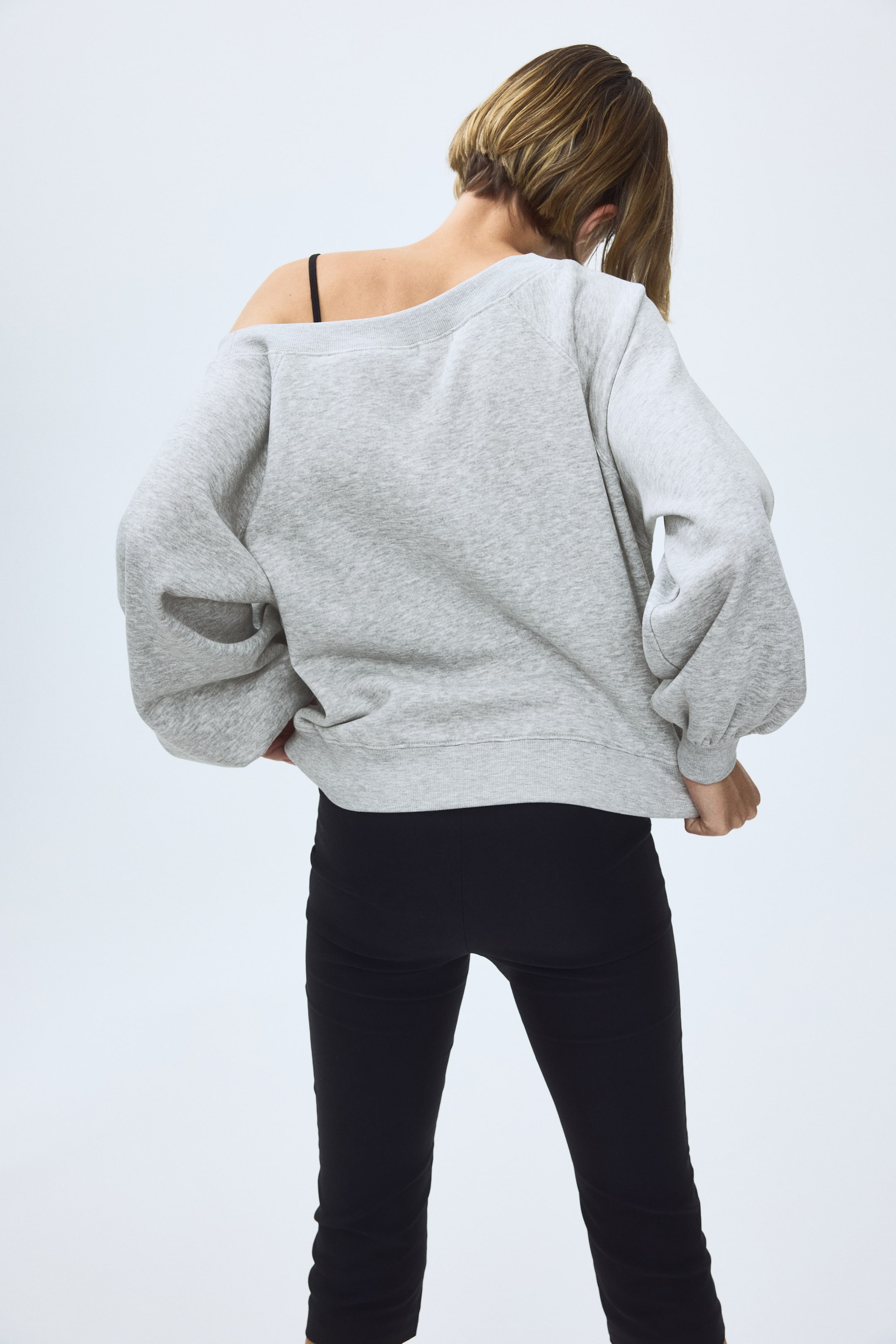 Off-the-Shoulder Sweatshirt