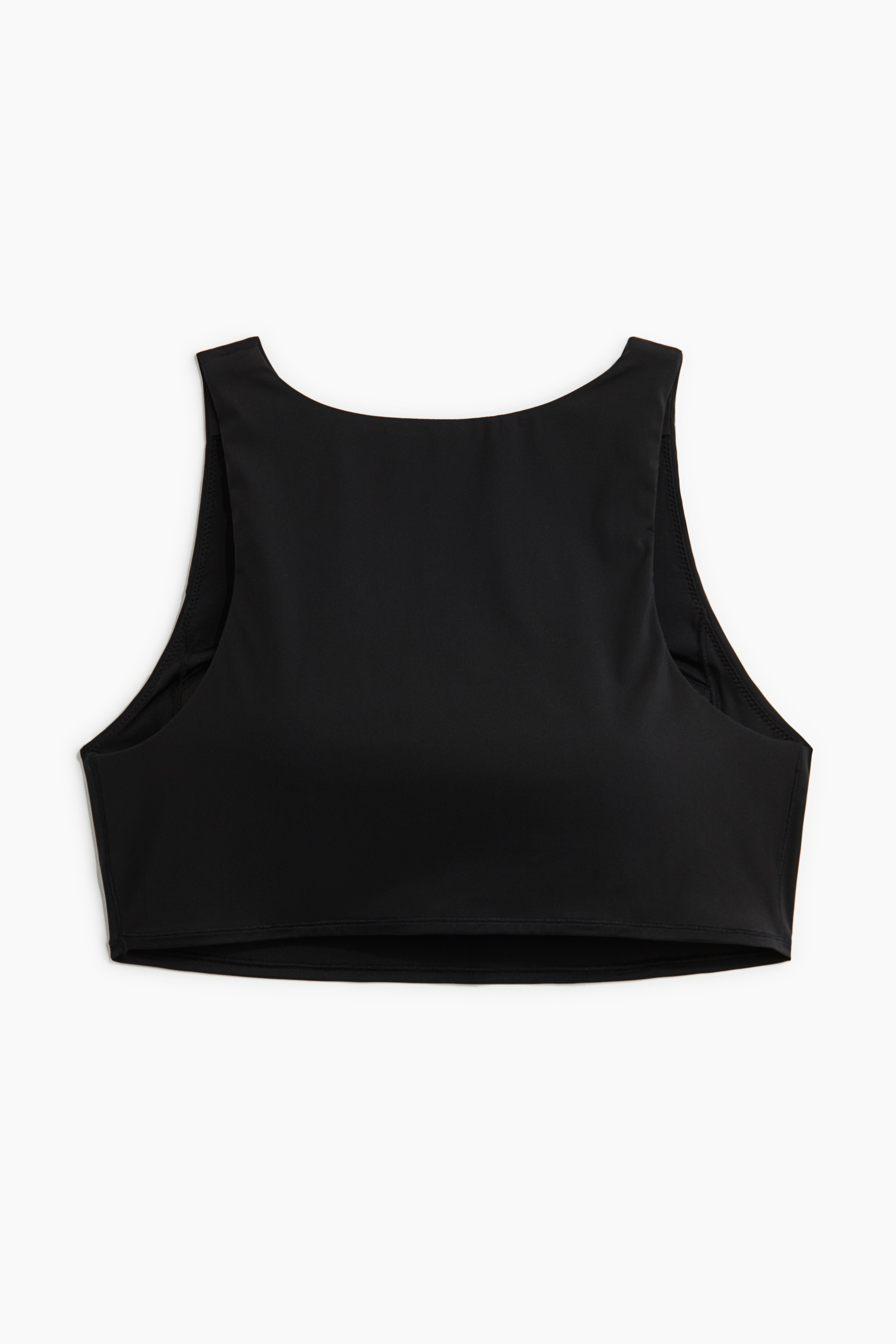 Reggiseno imbottito in microfibra accollato - Nero